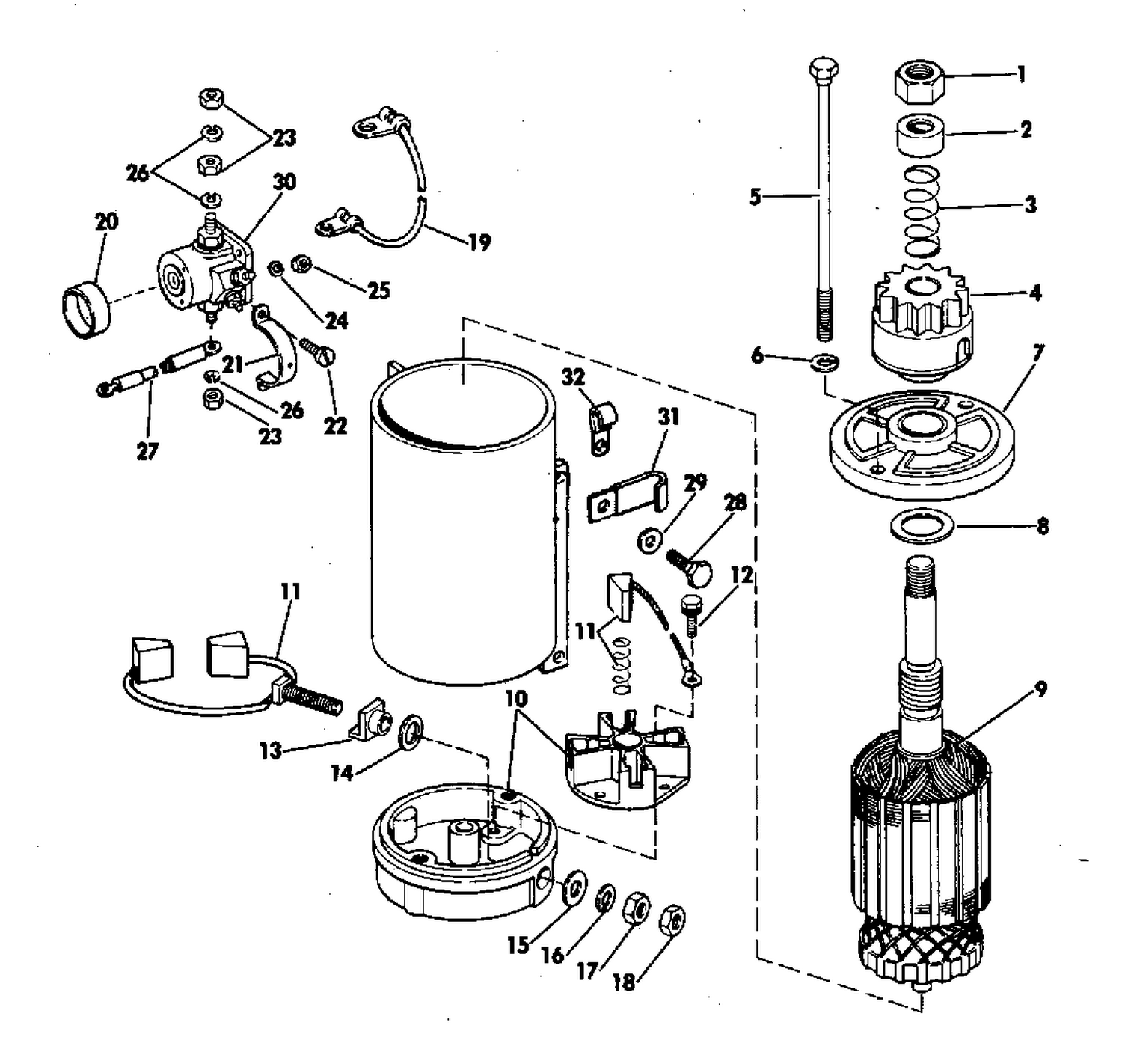 ELECTRIC STARTER&SOLENOID AMERICAN BOSCH 08142-23-MO30S