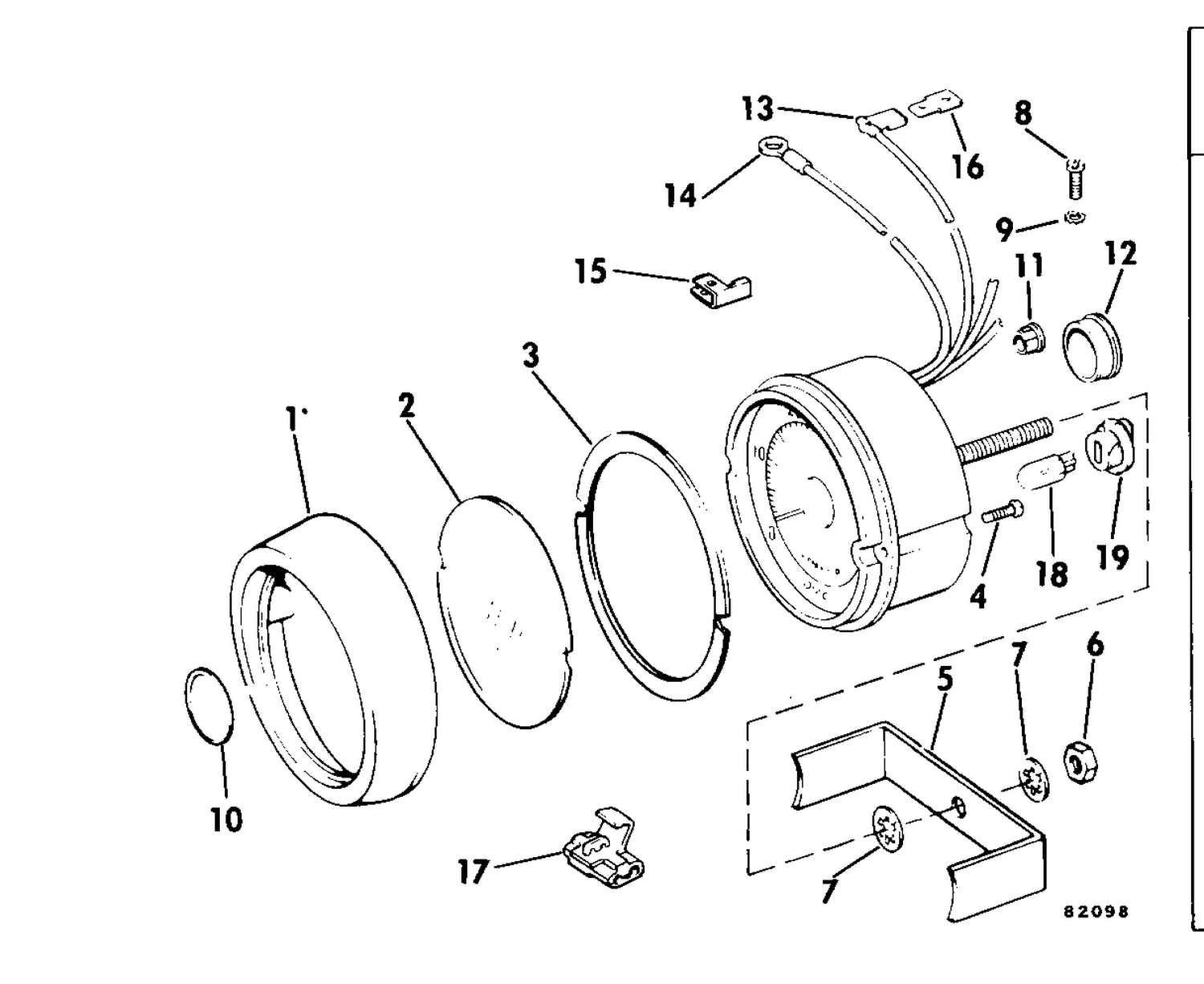 TACHOMETER KIT - SUN SHIELD 70 - 235