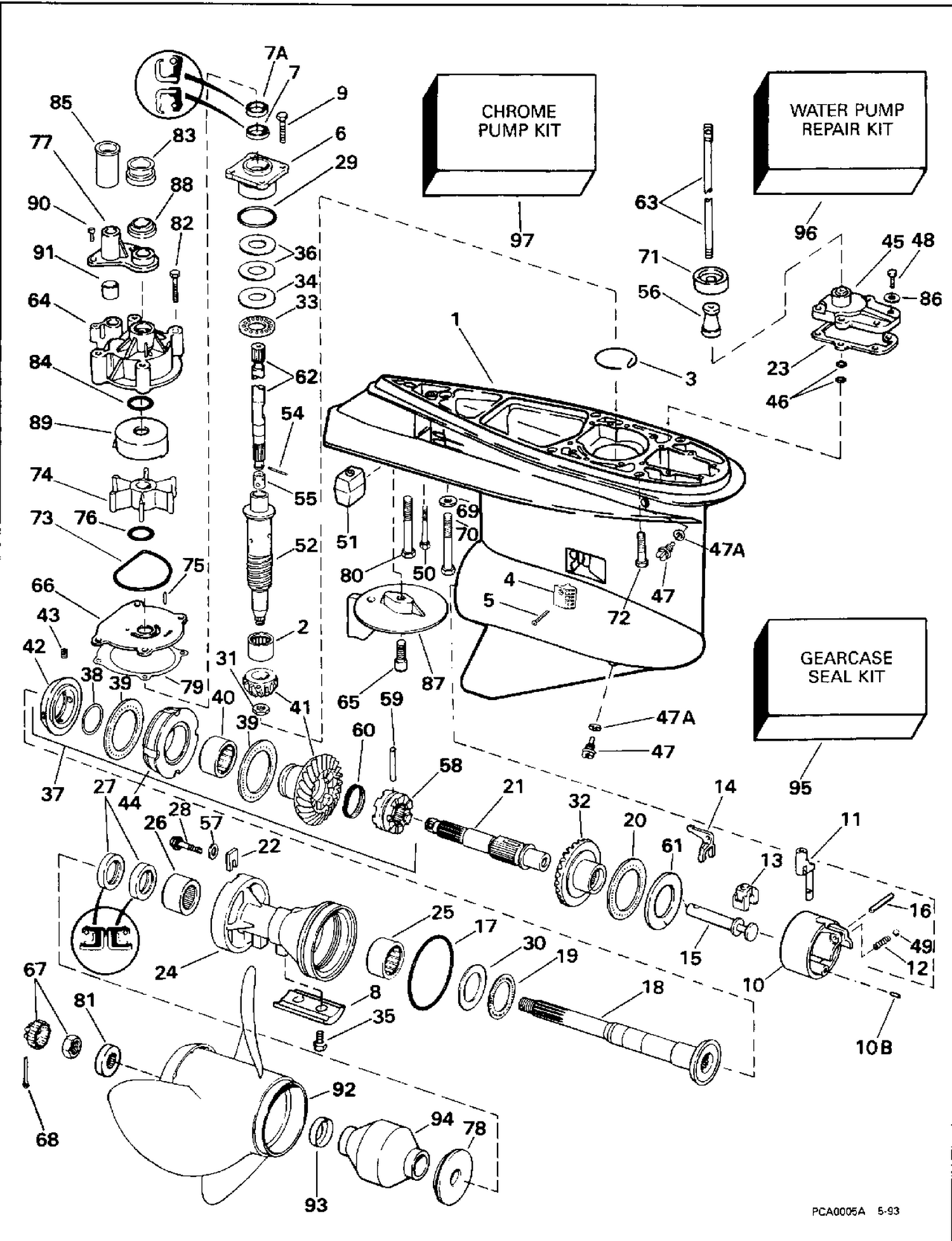 GEARCASE - COUNTER ROTATION