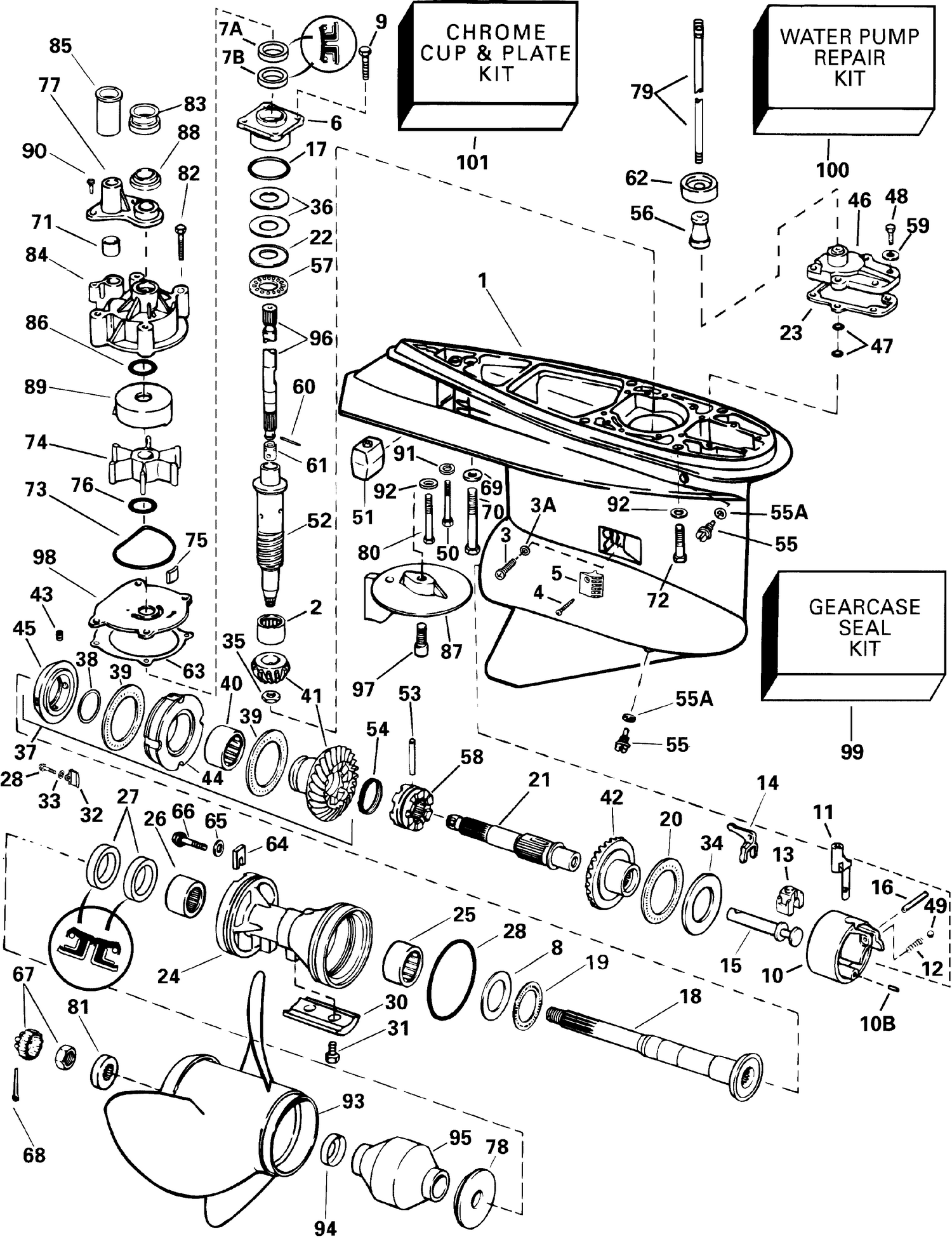 GEARCASE - COUNTER ROTATION - FCX, FC MODELS