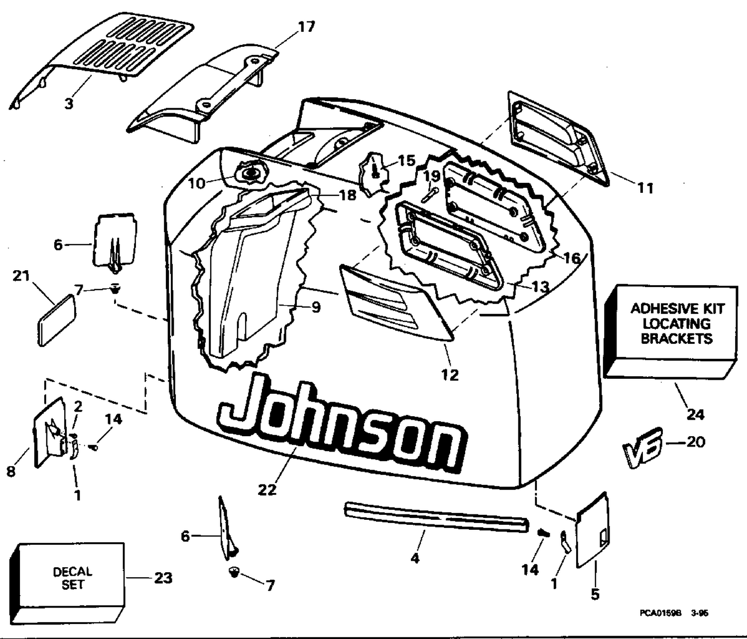 ENGINE COVER - JOHNSON - 200STL, 225STL