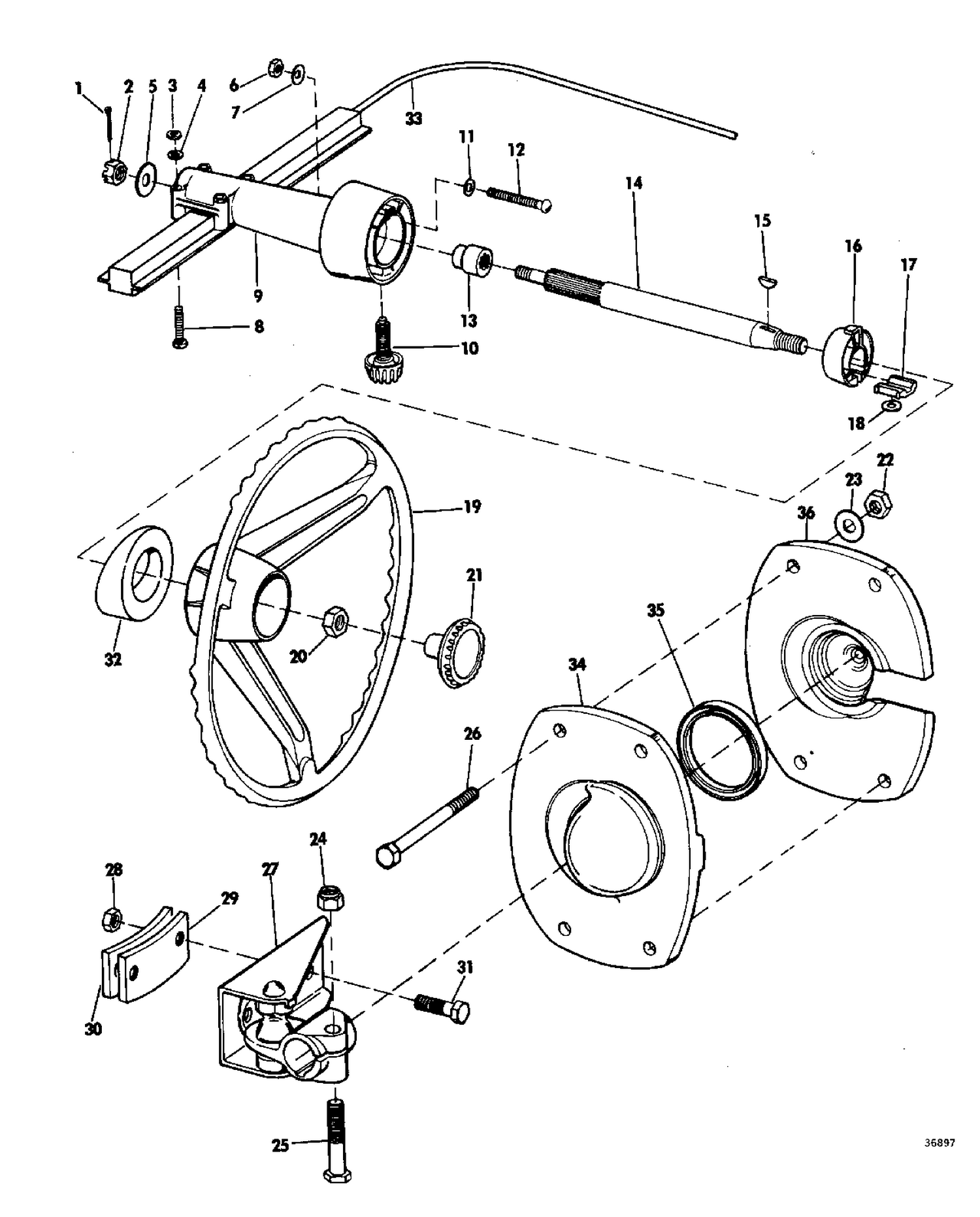 MECHANICAL STEERING GROUP MORSE SYSTEM