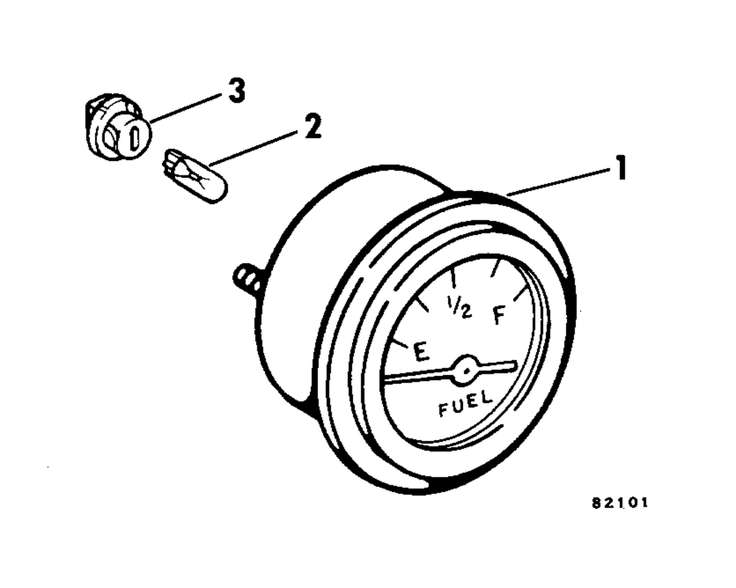 FUEL GAUGE KIT, FLUSH MOUNT
