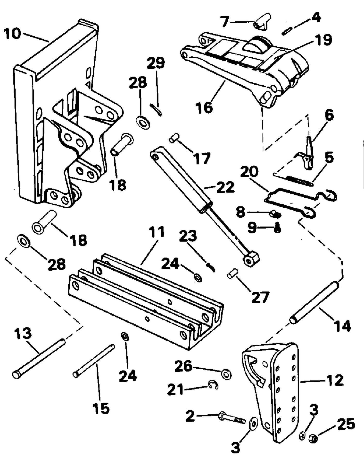 AUXILIARY MOTOR BRACKET - 125 LBS. (56.6 KG)