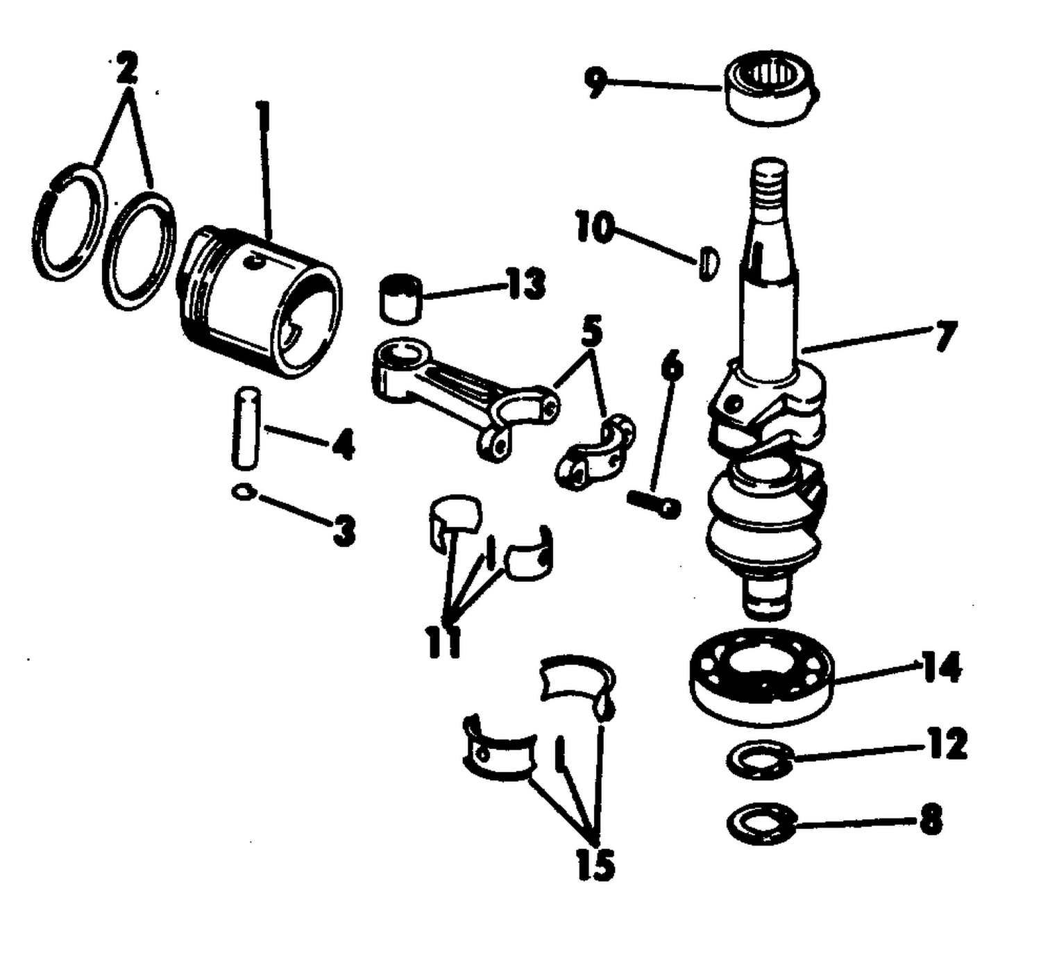 CRANKSHAFT & PISTON-7.5