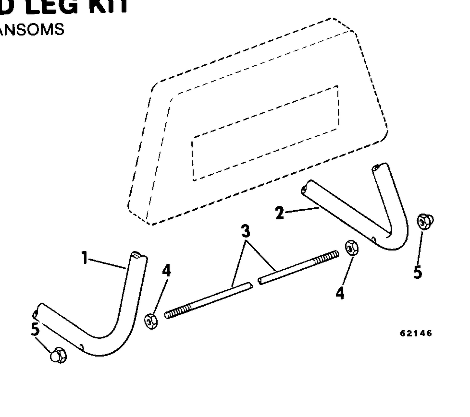 DISPLAY STAND LEG KIT EXTRA LONG TRANSOMS