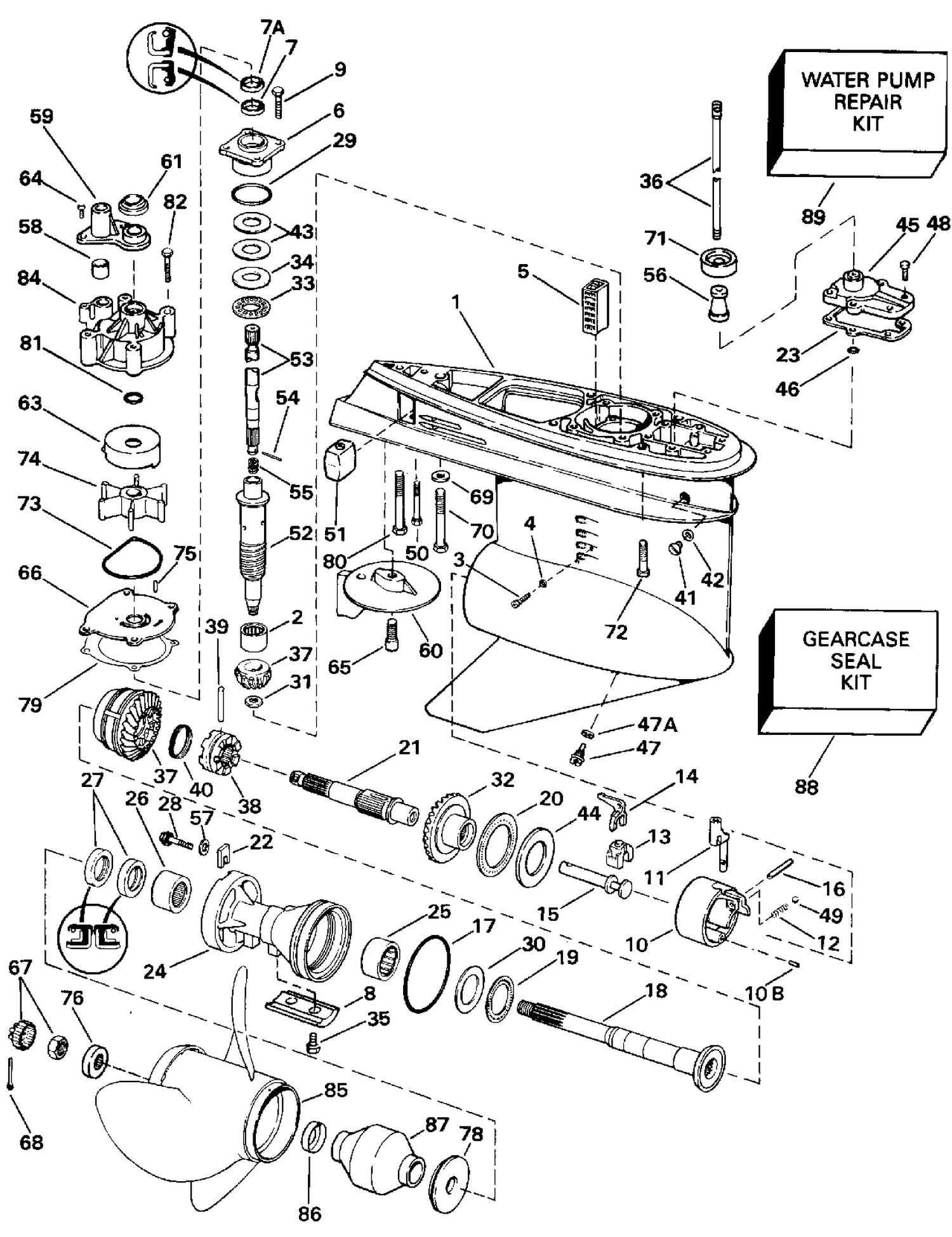 GEARCASE - COUNTER ROTATION