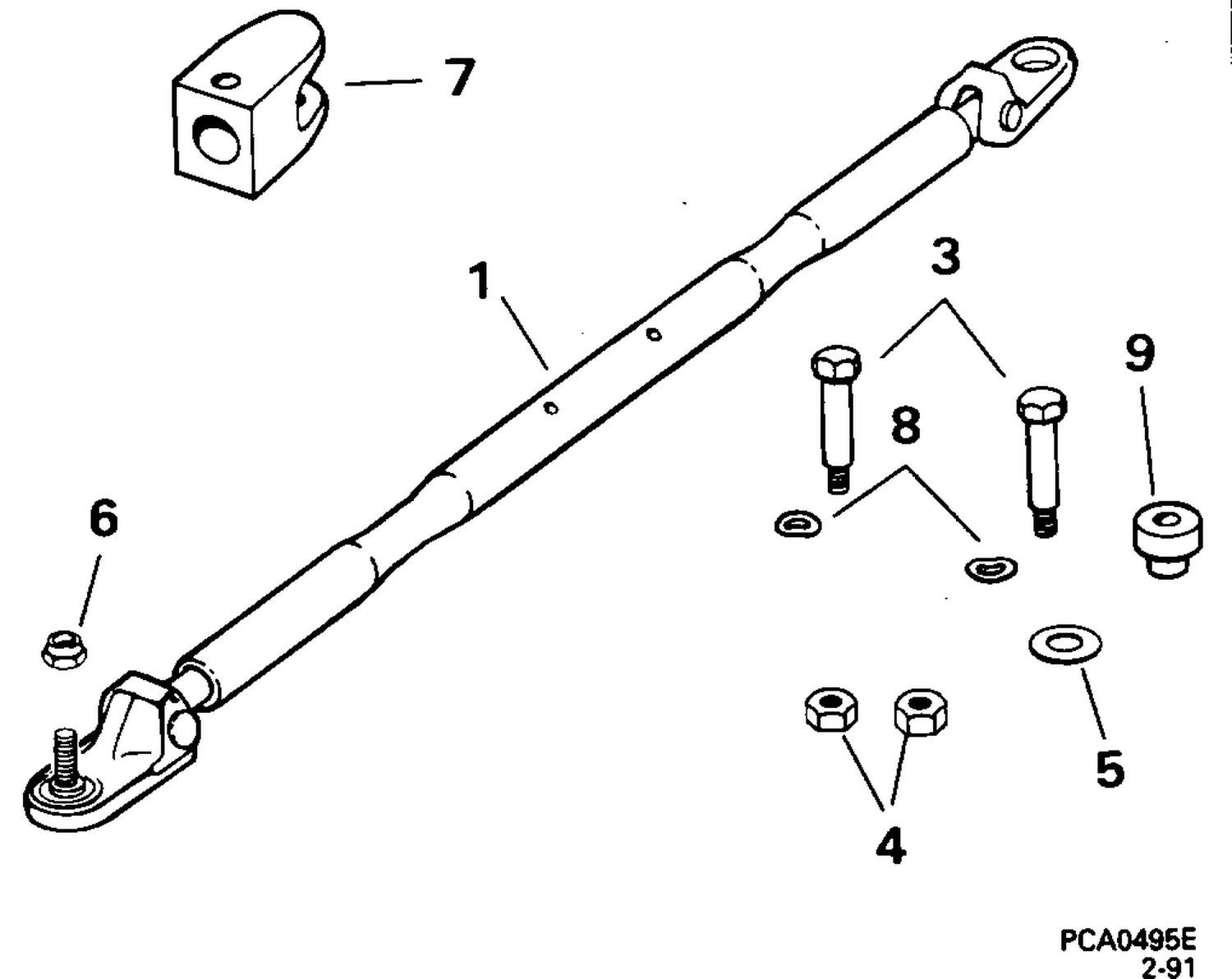ADJUST. TIE BAR-V6 DUAL ENG PWR STRNG TO COUNTER ROTATION