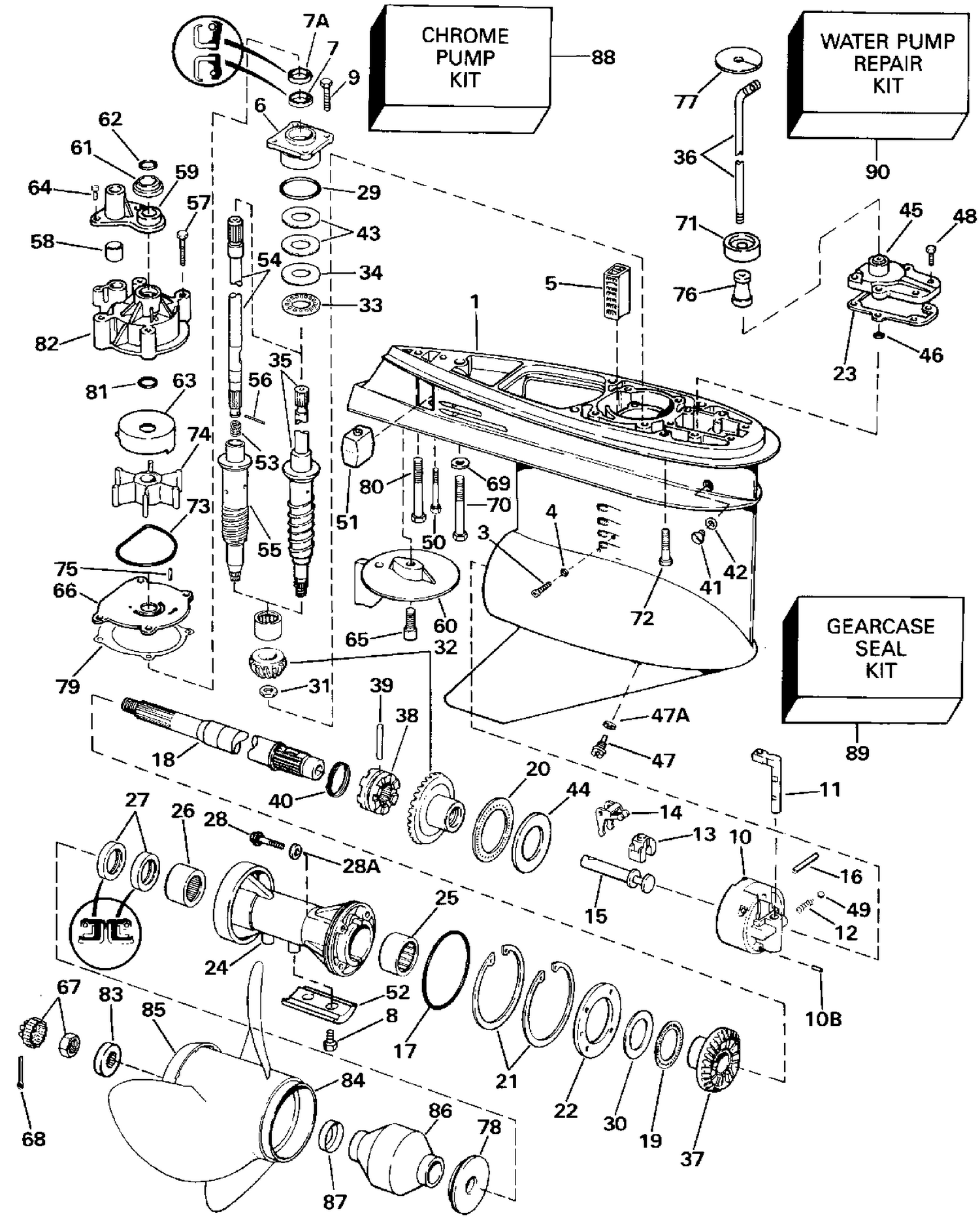 GEARCASE - STANDARD ROTATION EARLY PRODUCTION