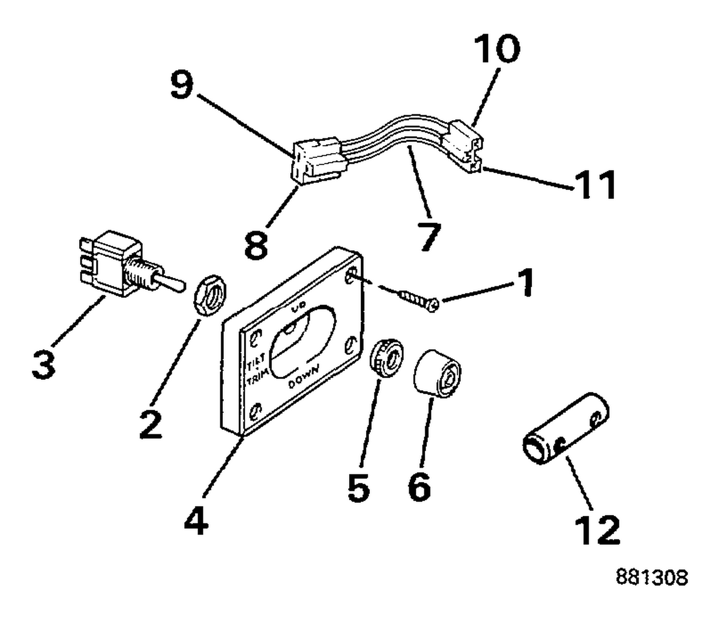 TRIM/TILT SWITCH CONVERSION KIT - DUAL ENGINE