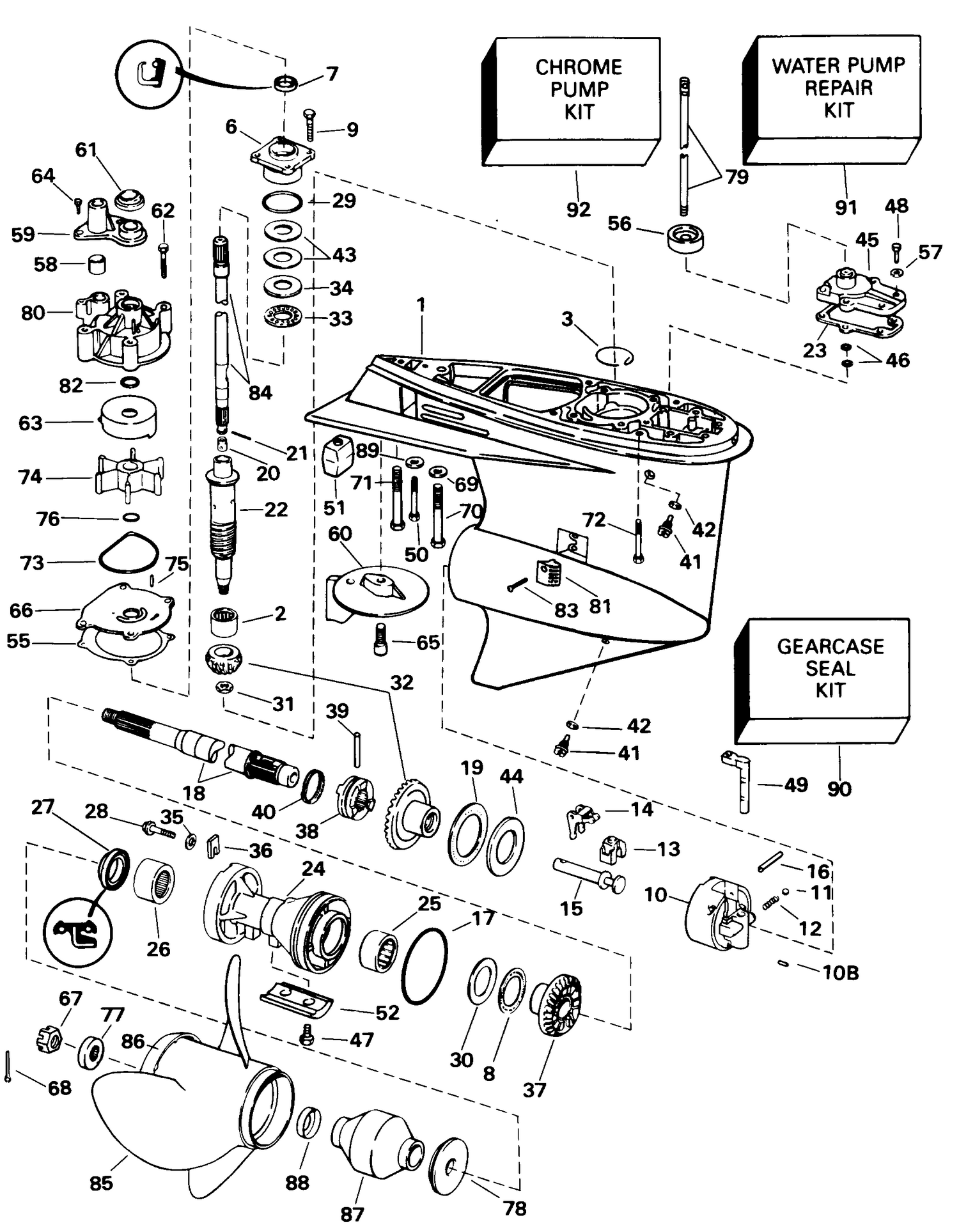 GEARCASE -- 100WQL MODELS