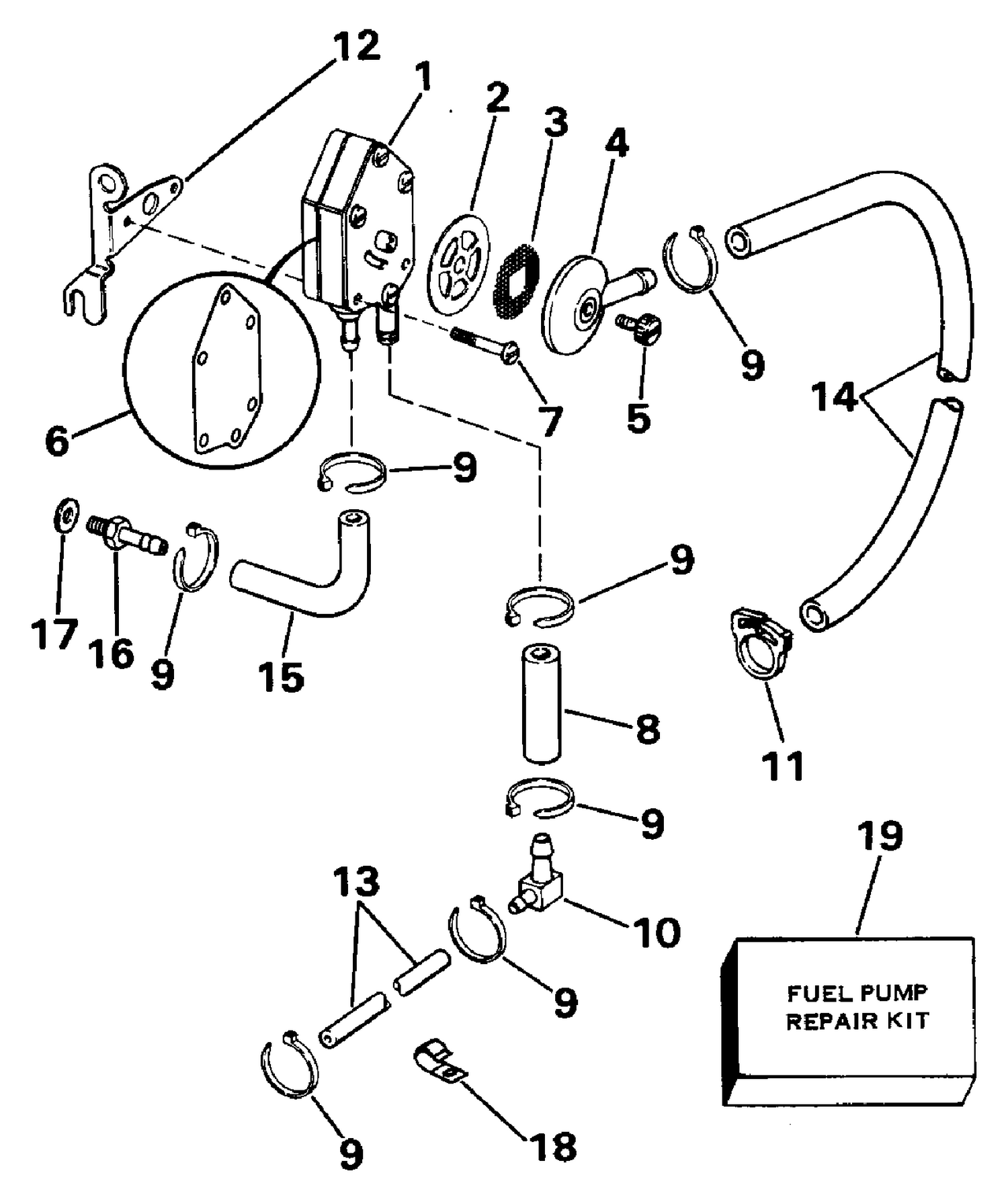 FUEL PUMP - ELECTRIC START MODELS