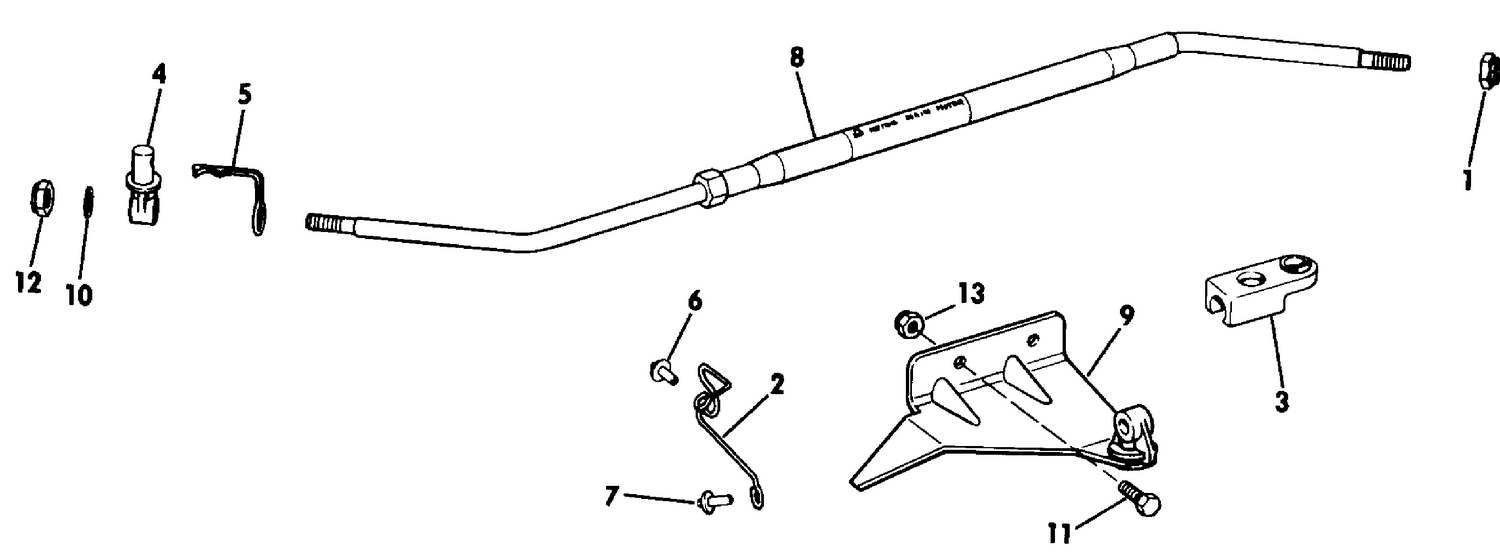 STEERING BAR KIT AUXILIARY MOTOR 4 DELUXE,4.5,5,6,8,9.9,15