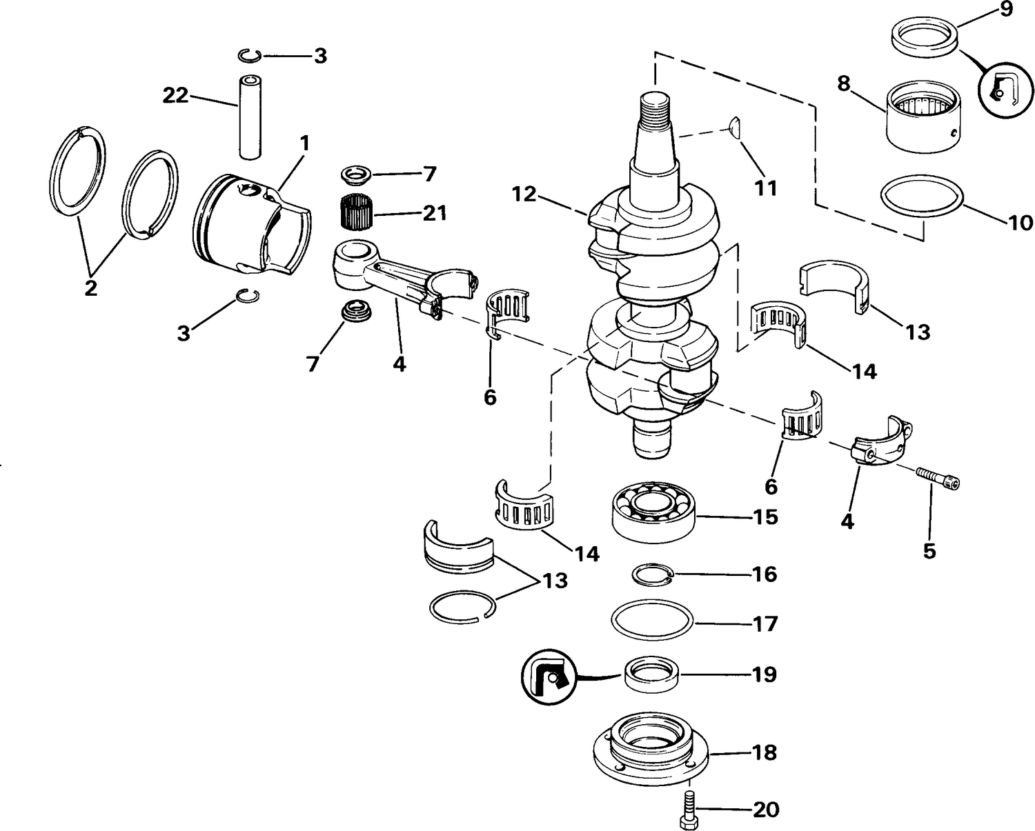 CRANKSHAFT & PISTON