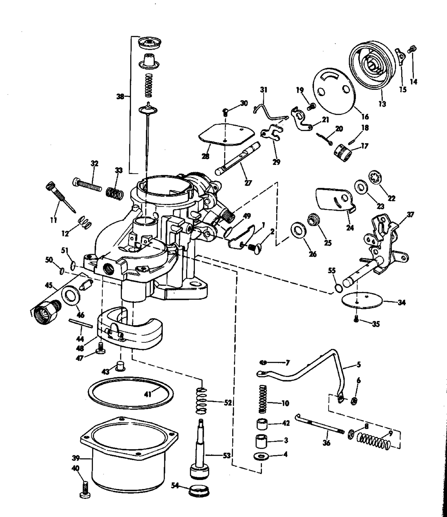 CARBURETOR GROUP 100 HP STERN DRIVE