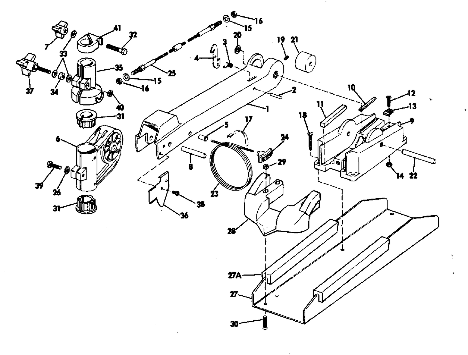 BOW ARM AND DECK BRACKET GROUP