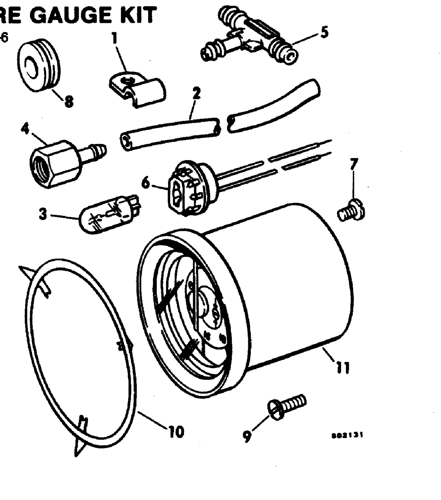WATER PRESSURE GAUGE KIT 9.9 THRU V-6
