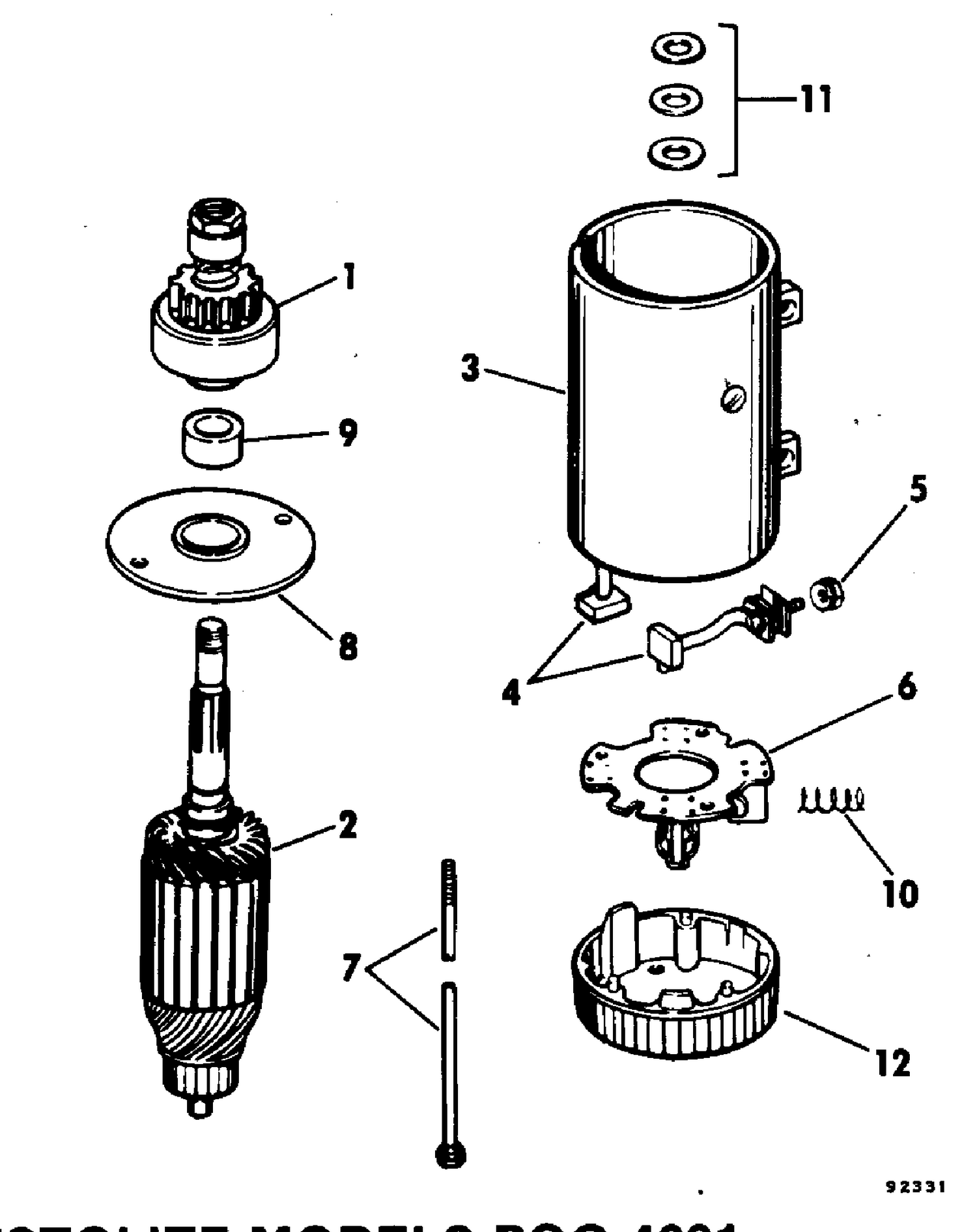 ELECTRIC STARTER-PRESTOLITE MODELS MGL-4109