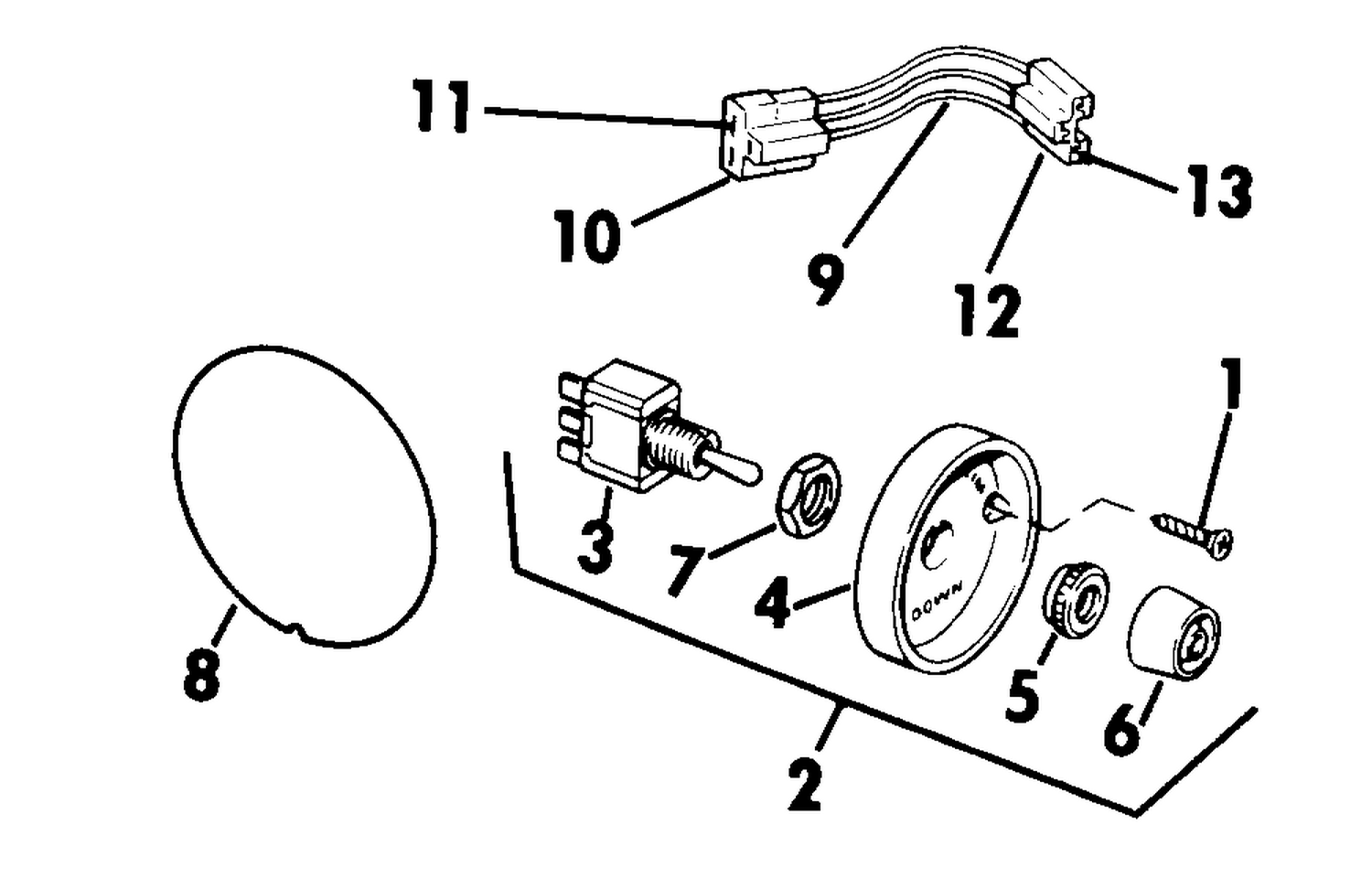 TRIM/TILT SWITCH CONVERSION KIT P/N 174290