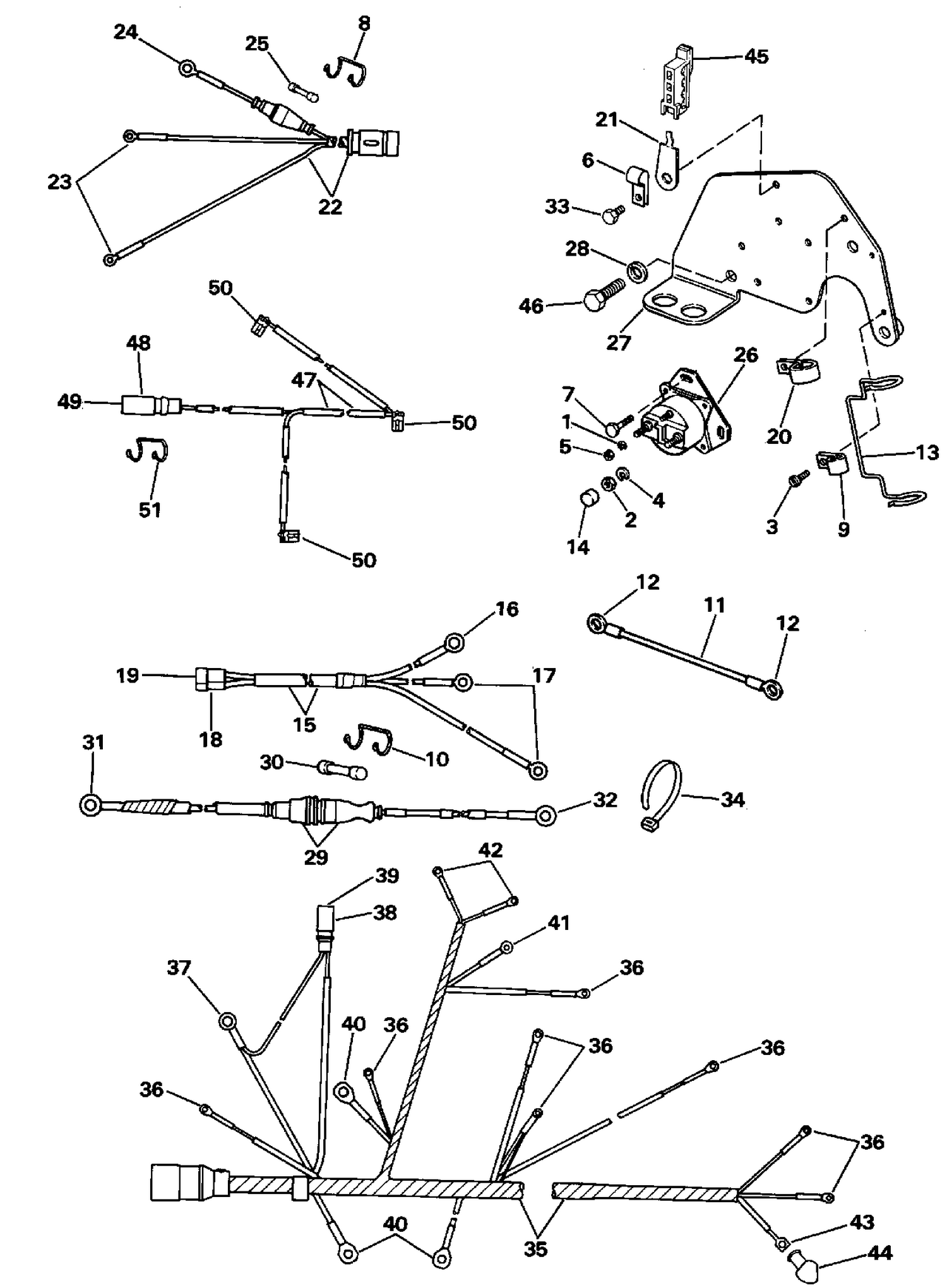 WIRE HARNESS, BRACKET & SOLENOID