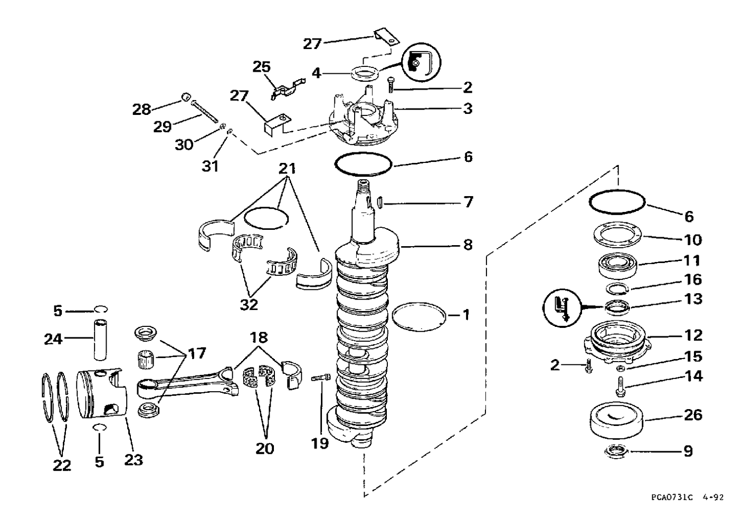 CRANKSHAFT & PISTON