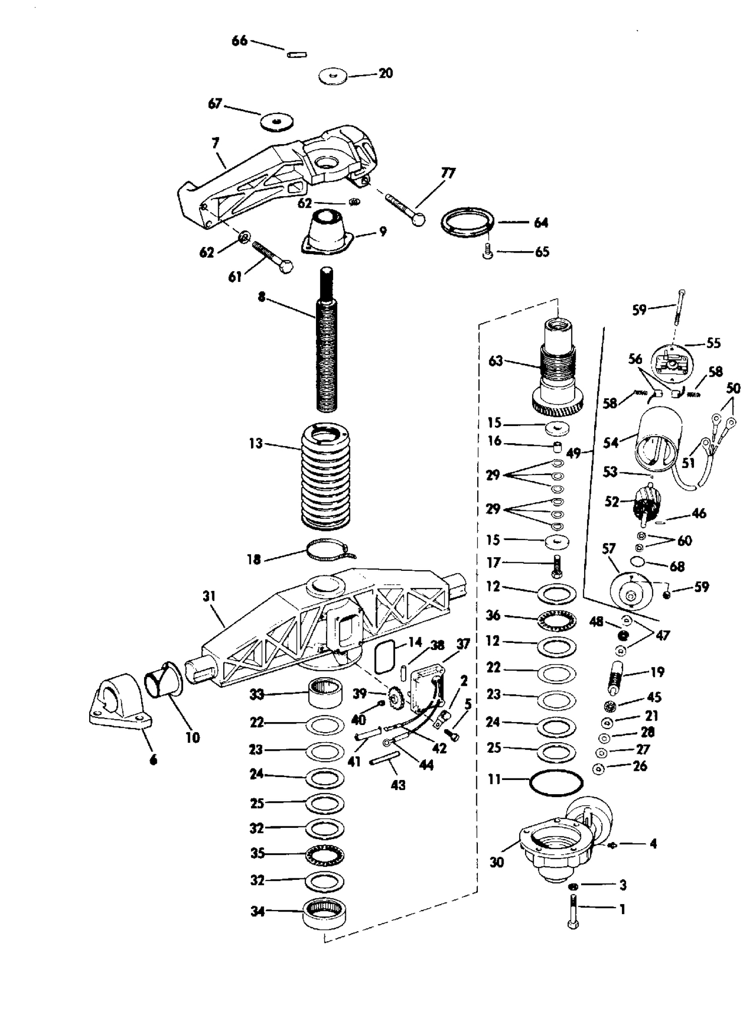 ENGINE MOUNT GROUP 185-225 HP SELECTRIM