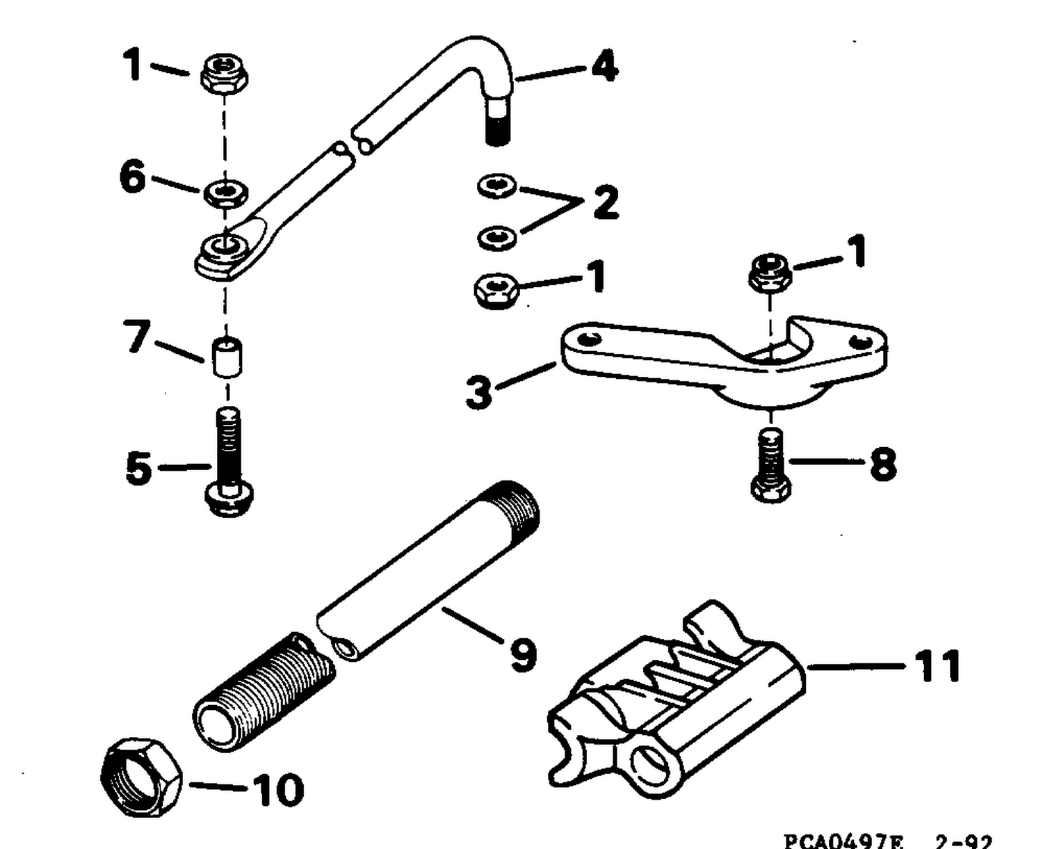 DUAL CABLE STEERING KIT-OPPOSITE-3-CYLINDER MANUAL TILT & V8