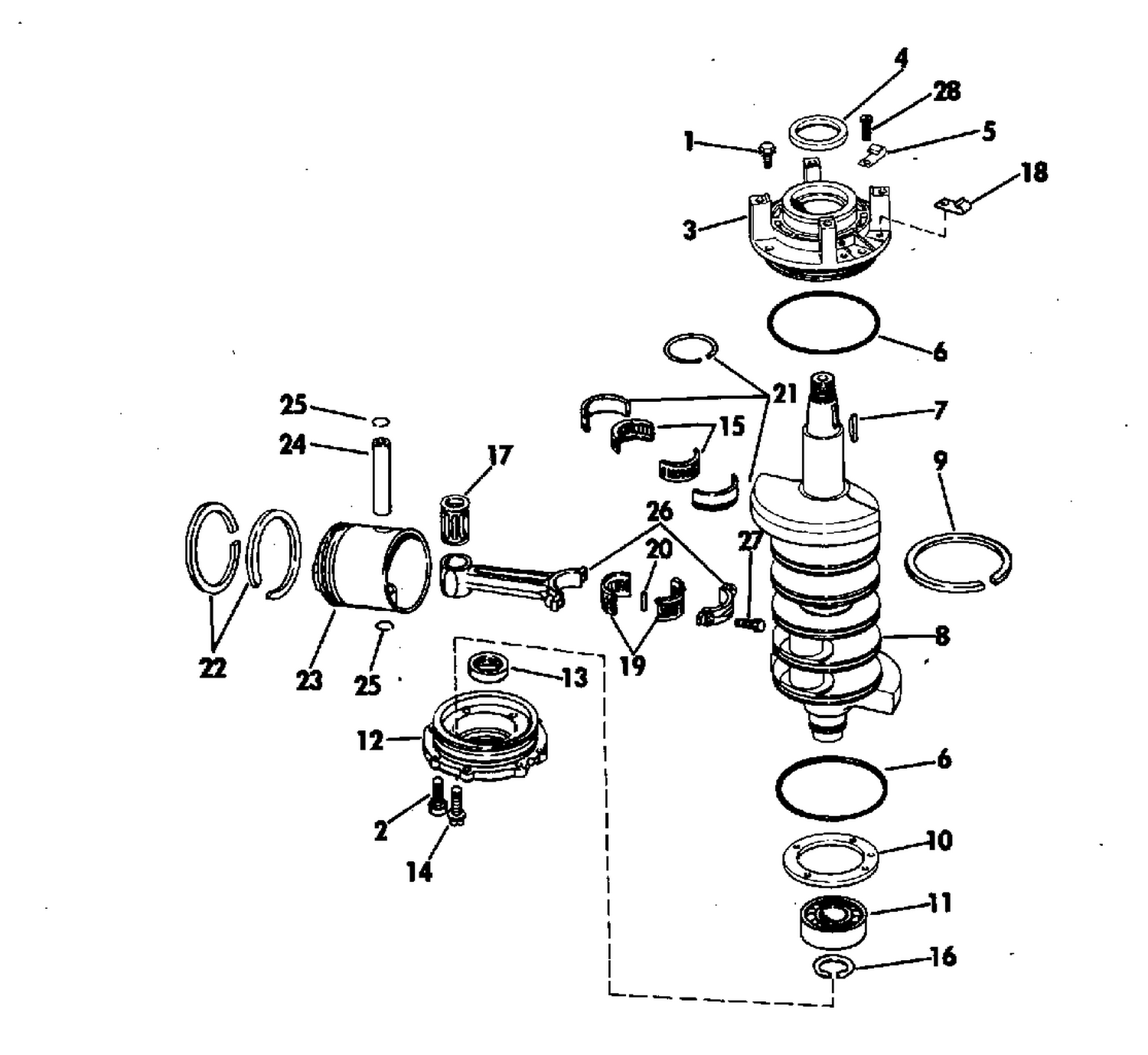 CRANKSHAFT AND PISTON