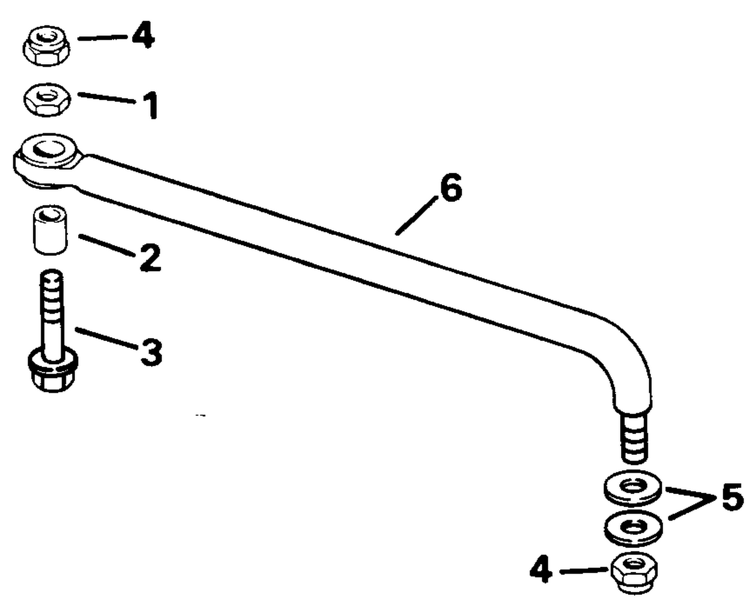 STEERING CONN. KIT - 60 THRU V4 W/O POWER TRIM & TILT & 250