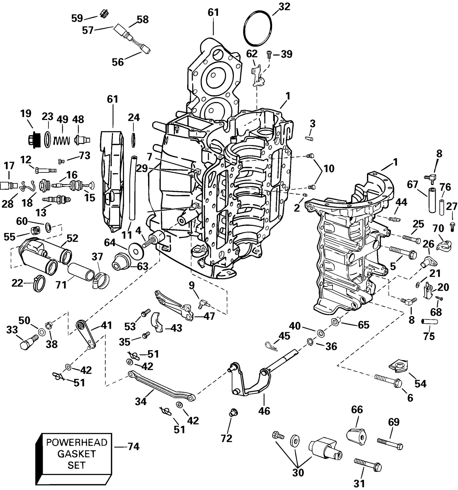 CYLINDER AND CRANKCASE