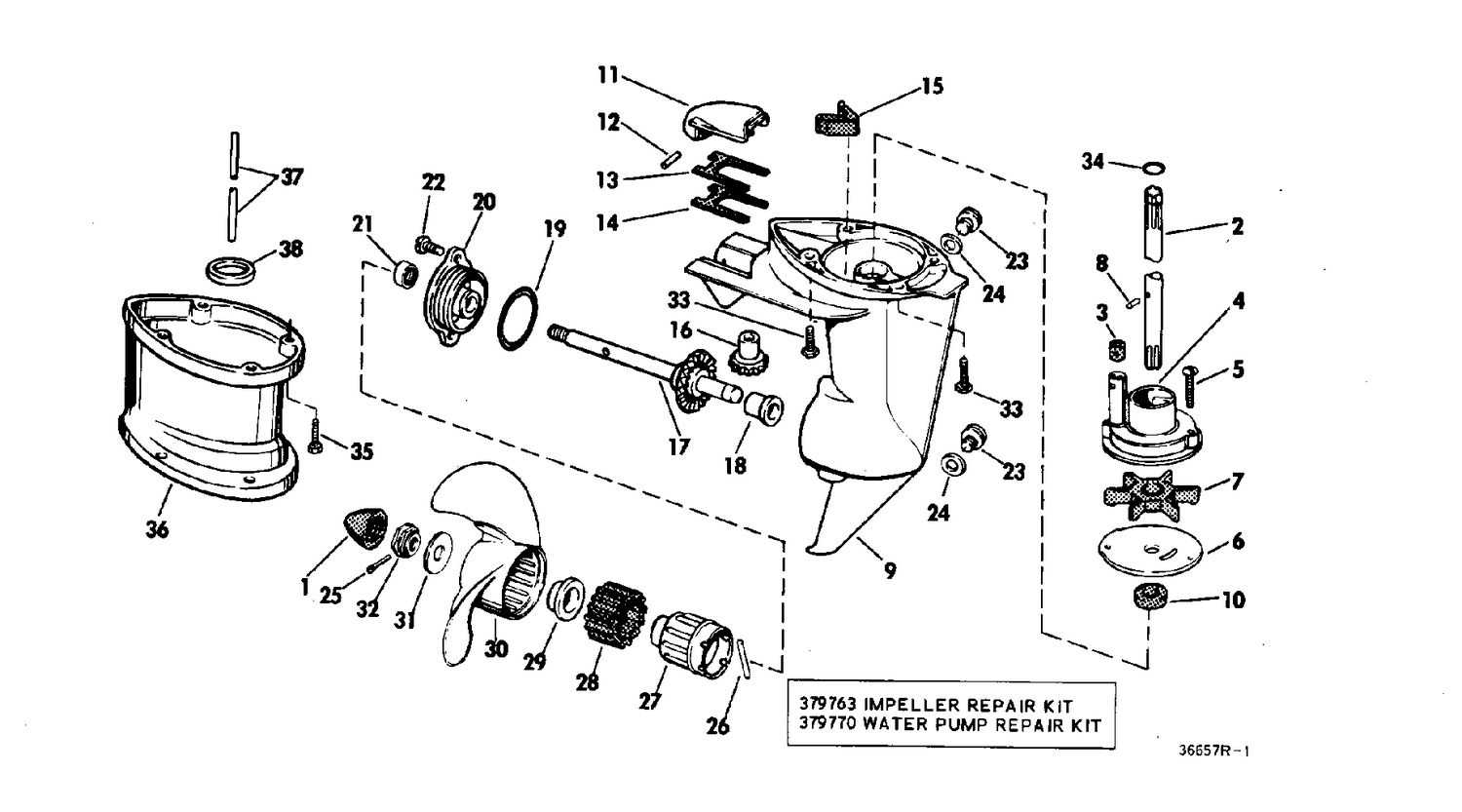 GEARCASE GROUP-STANDARD DRIVE