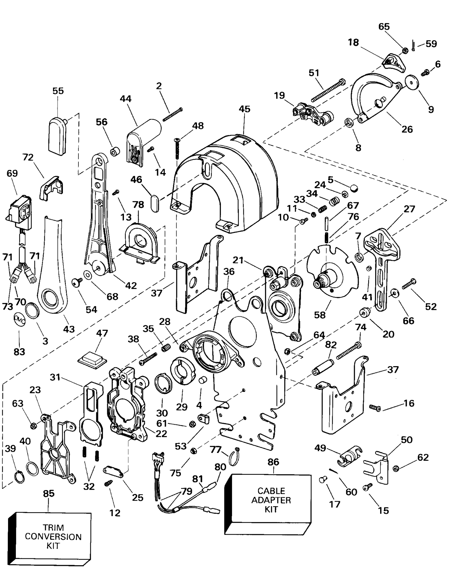 REMOTE CONTROL - BINNACLE - DUAL LEVER
