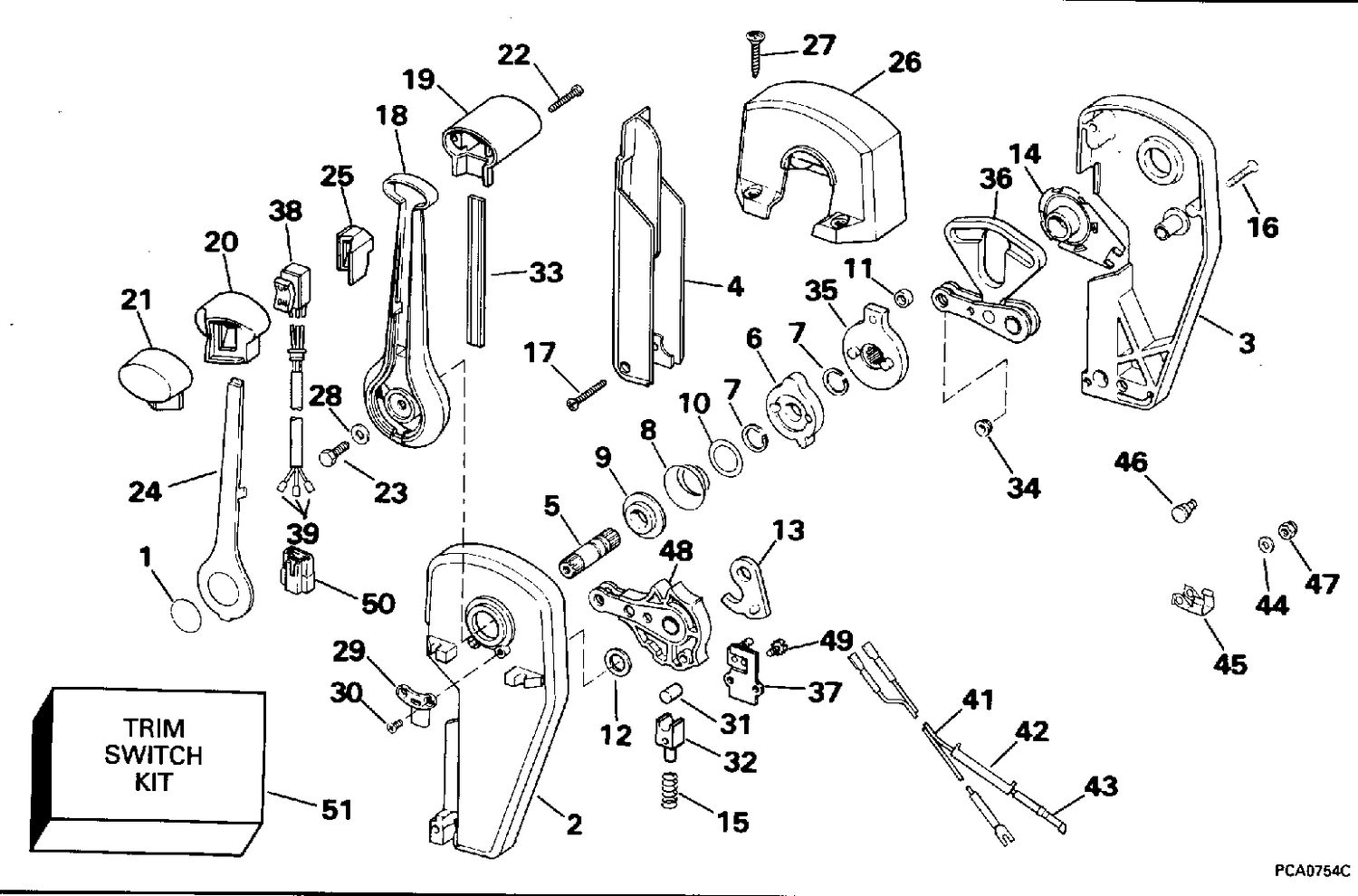 REMOTE CONTROL ASSEMBLY - BINNACLE MOUNT