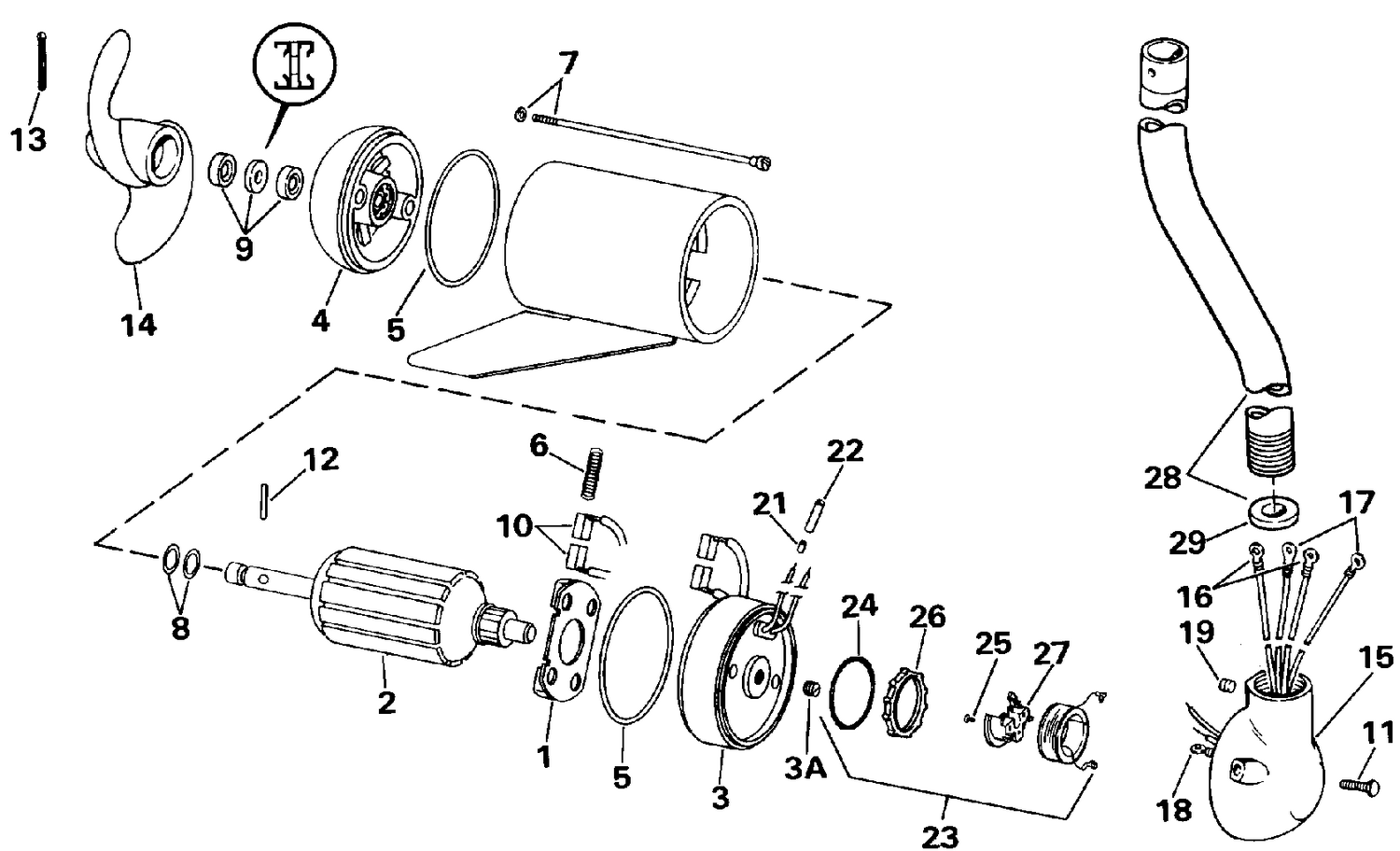 MOTOR AND ADAPTER GROUP / 24 VOLT