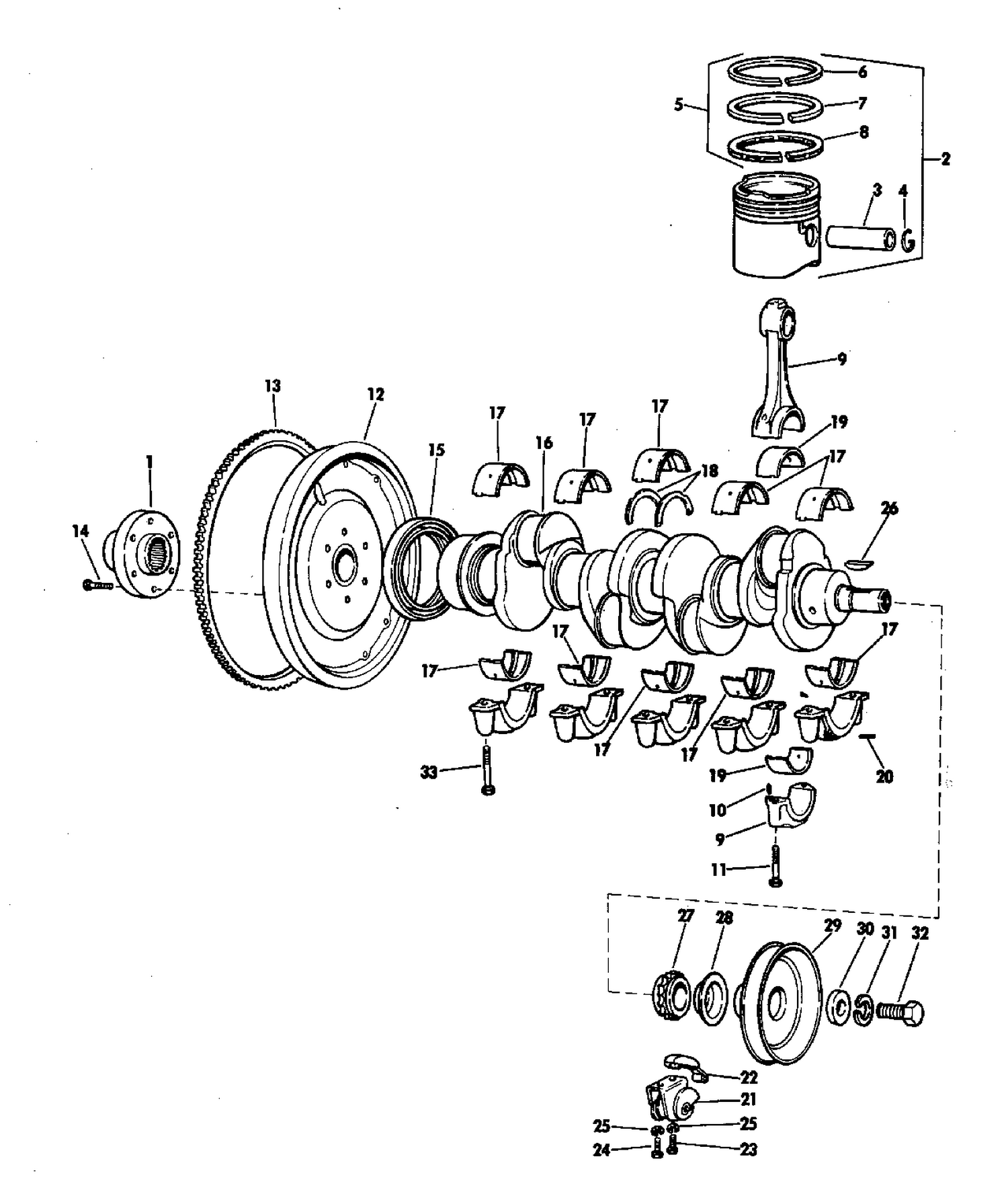 CRANKSHAFT GROUP 90 HP