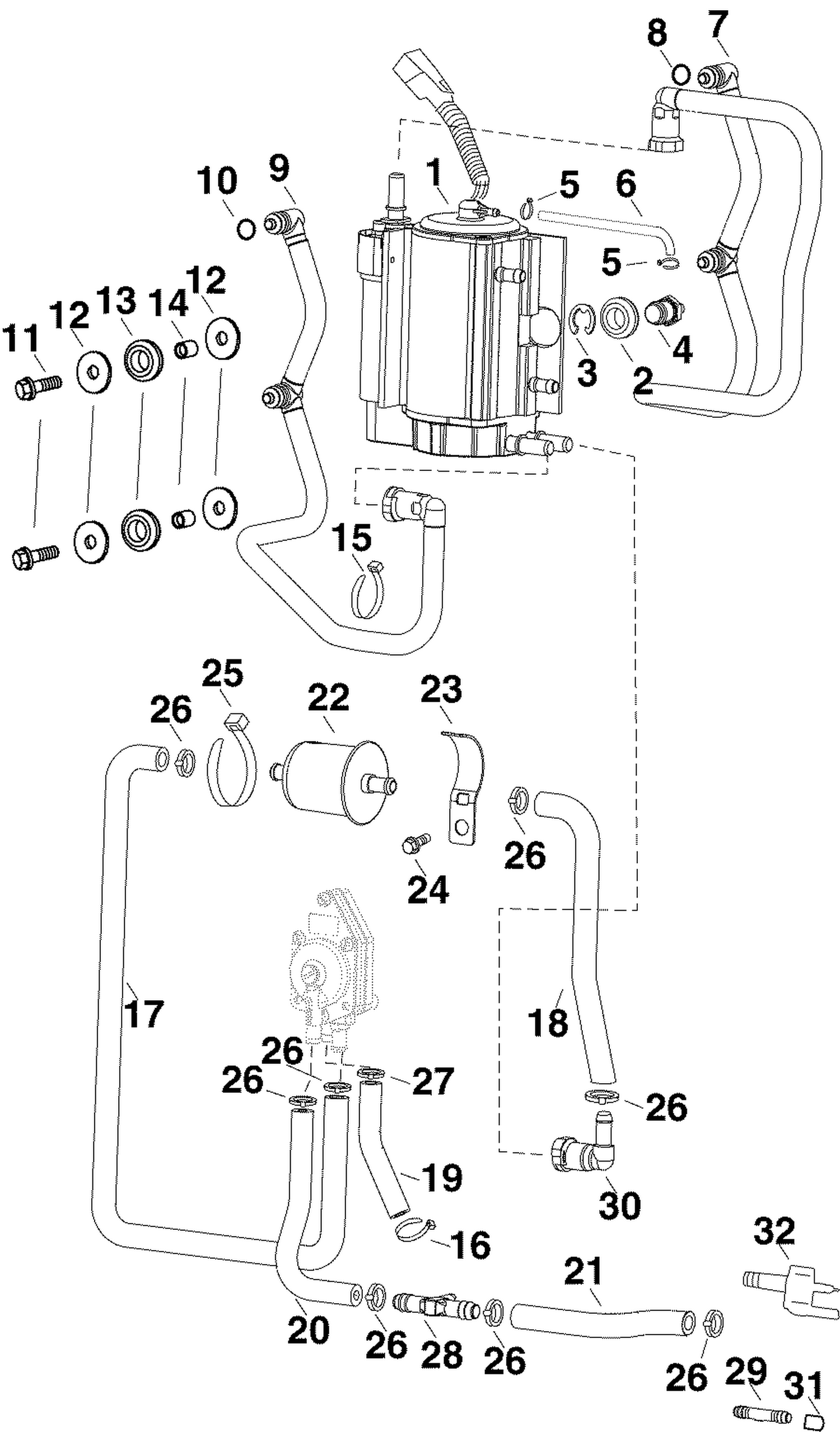 FUEL VAPOR SEPARATOR & PUMP