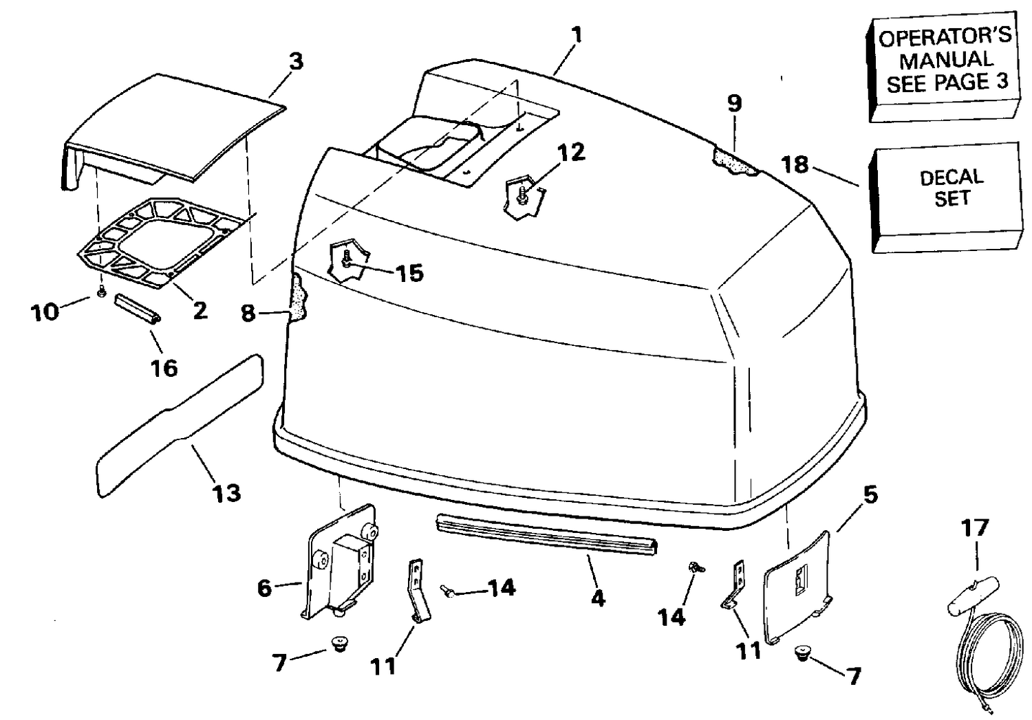 ENGINE COVER - JOHNSON 120-140 MODELS
