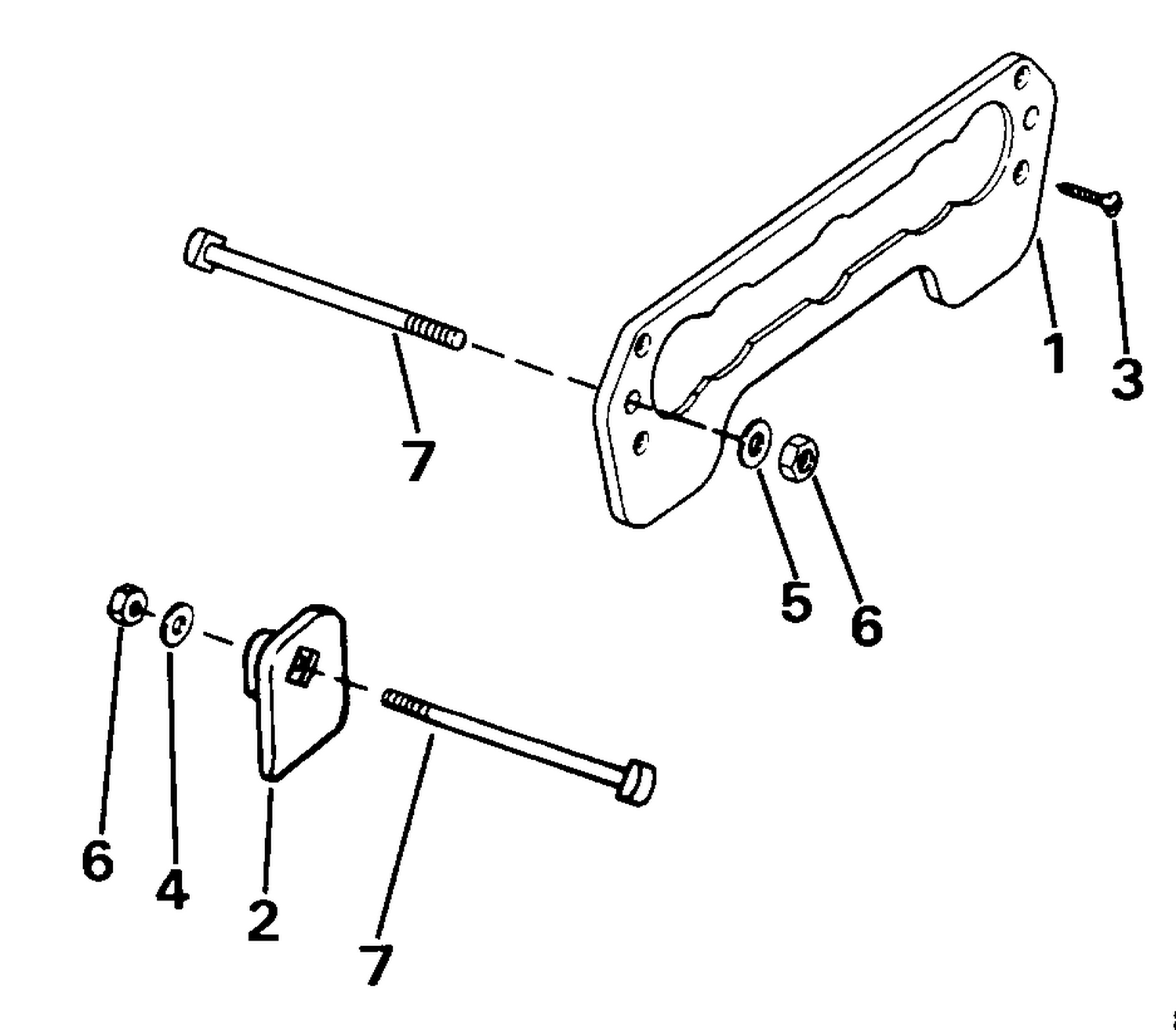 TRANSOM PLATE KIT 40 THRU 55