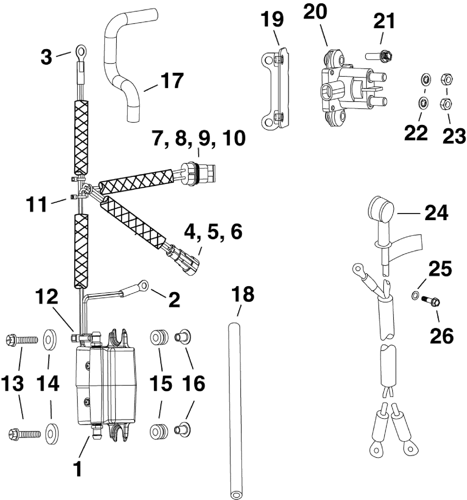 BATTERY CHARGING KIT - 25, 30 HP (E-TEC)