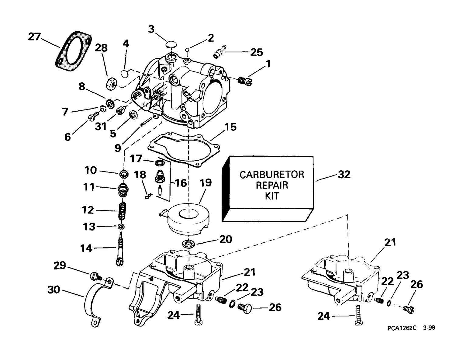 CARBURETOR -- 25E, 25EL