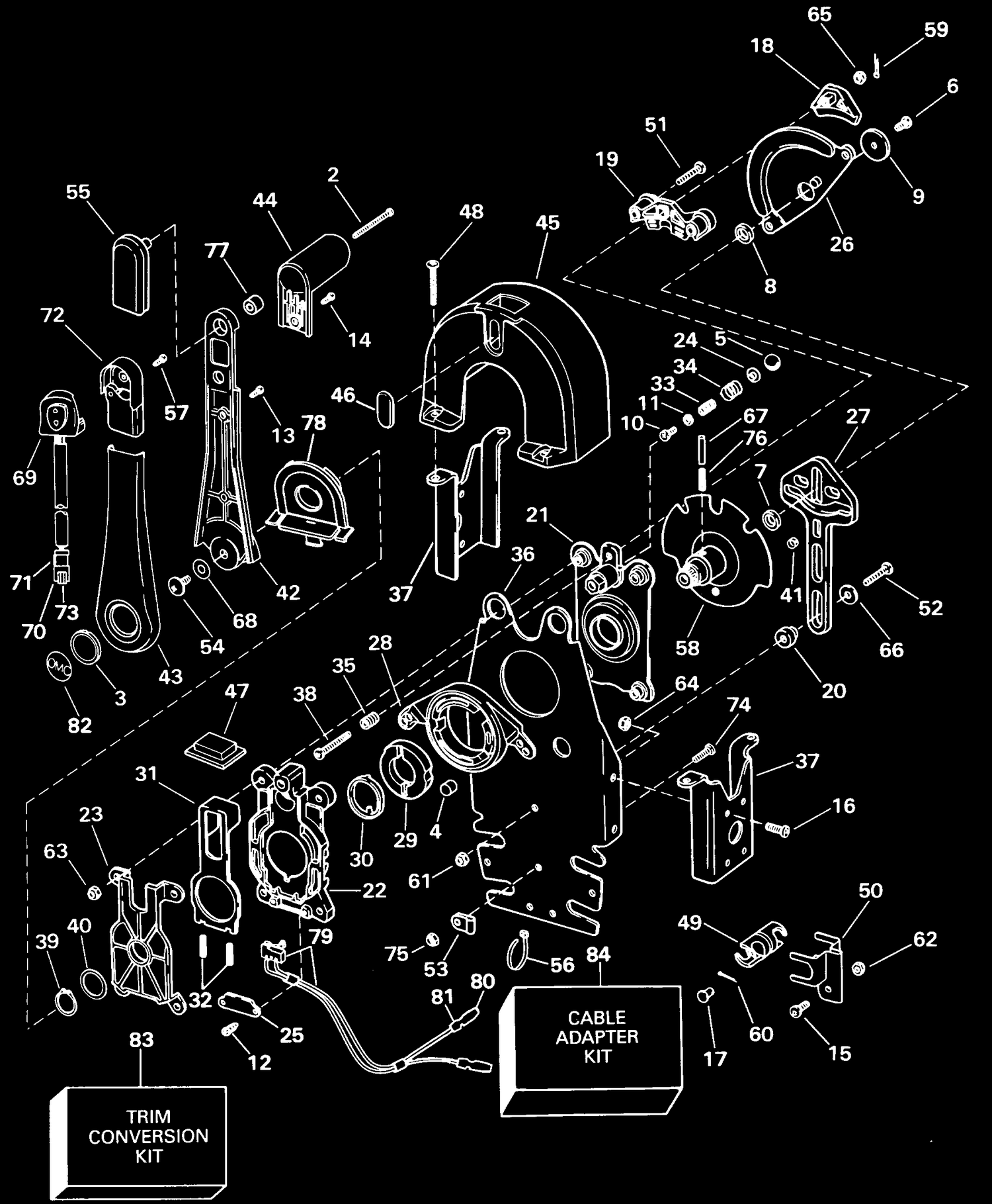 REMOTE CONTROL -- BINNACLE -- SINGLE LEVER