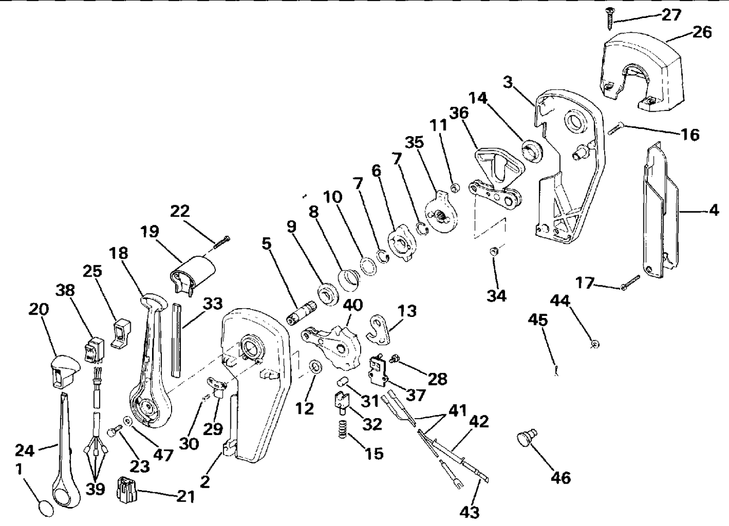 REMOTE CONTROL ASSEMBLY - BINNACLE MOUNT