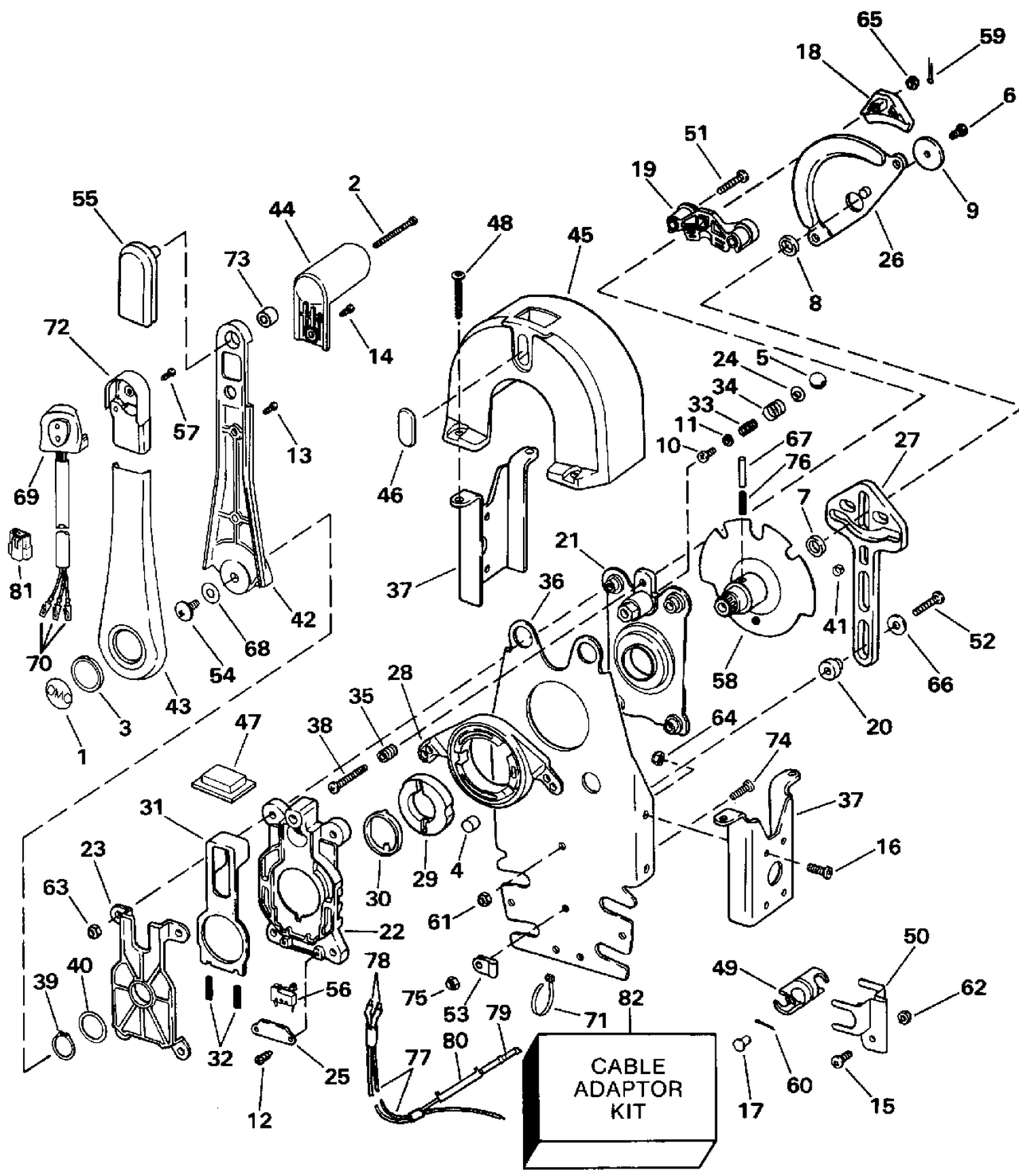 REMOTE CONTROL - BINNACLE - SINGLE LEVER