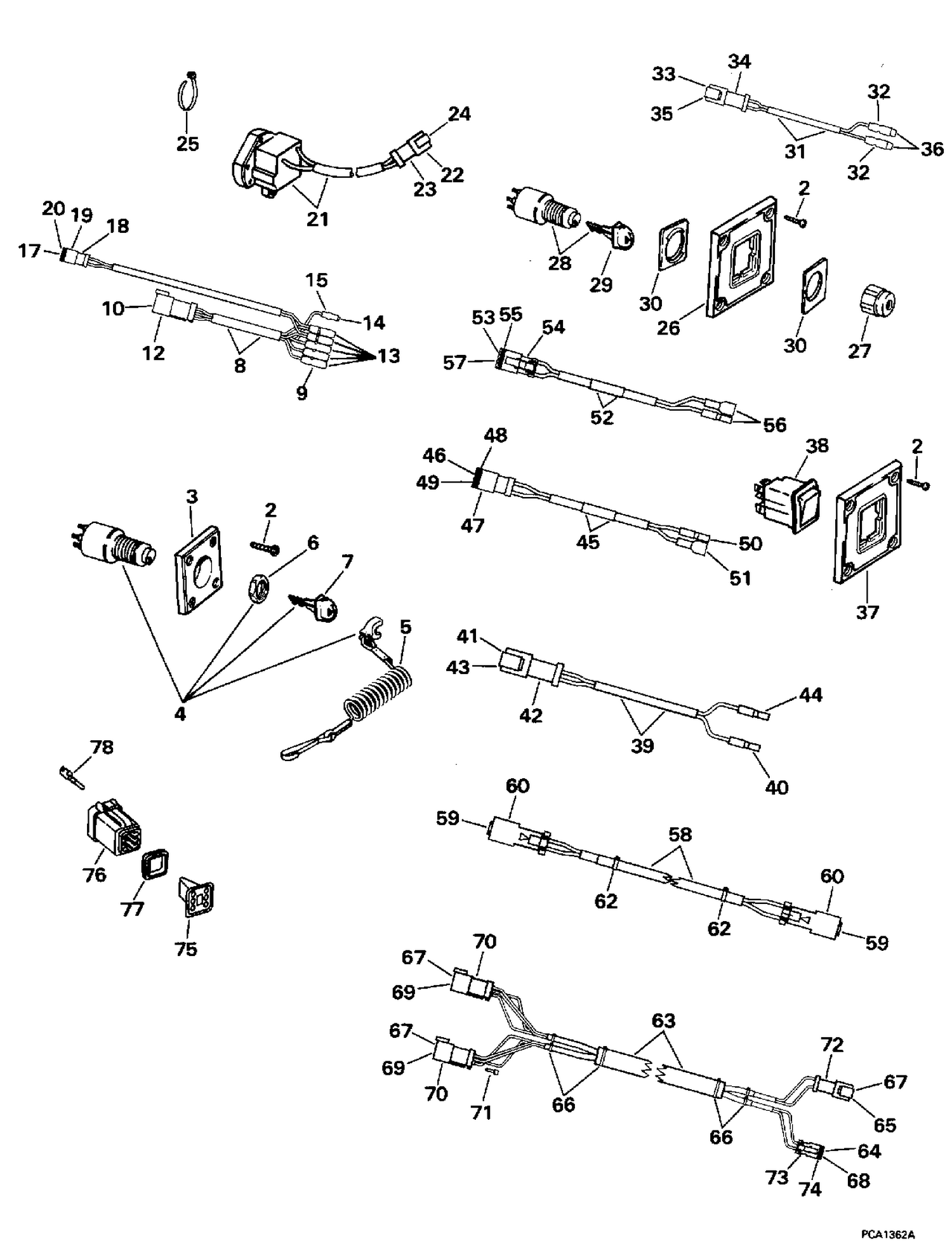 SWITCH & WIRING KIT - DUAL STATION SINGLE ENGINE