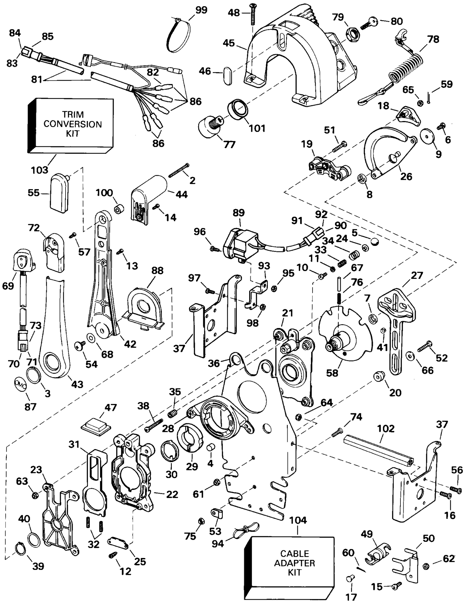 REMOTE CONTROL - BINNACLE - SINGLE LEVEL - KEY SWITCH (SYSTEM CHECK)