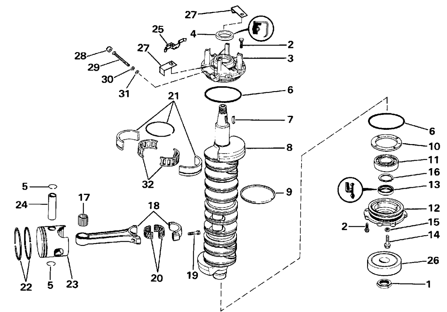 CRANKSHAFT & PISTON