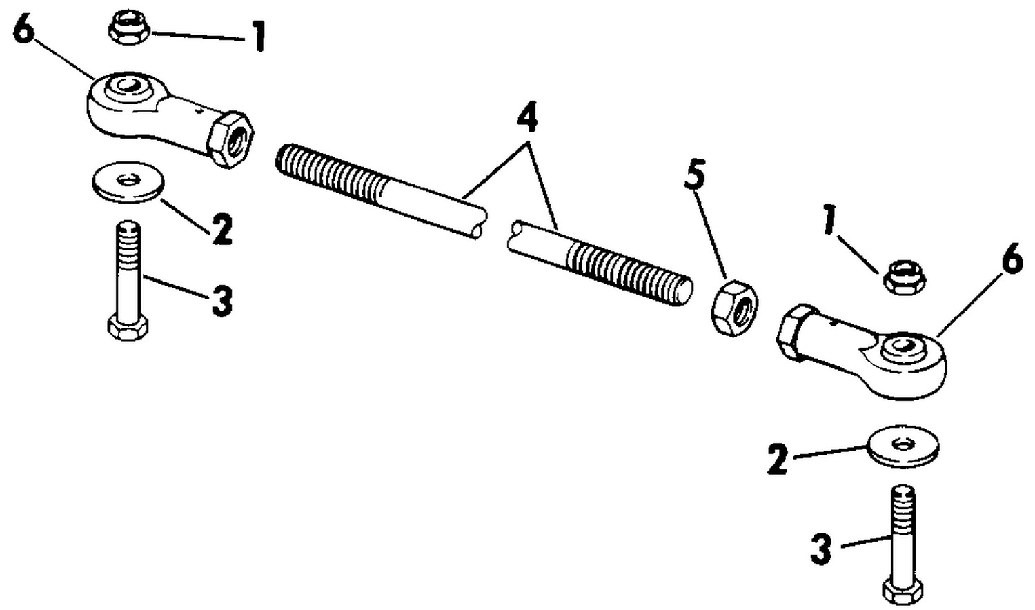 FIXED TIE-BAR KITS 40 THRU V-6 - DUAL ENGINE