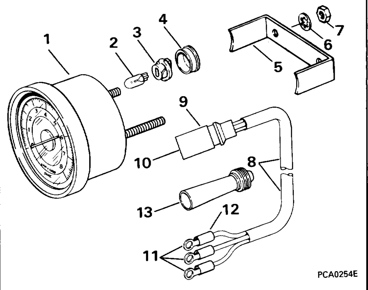 TACHOMETER KITS - FLUSH MOUNT - ANALOG - PLUG-IN