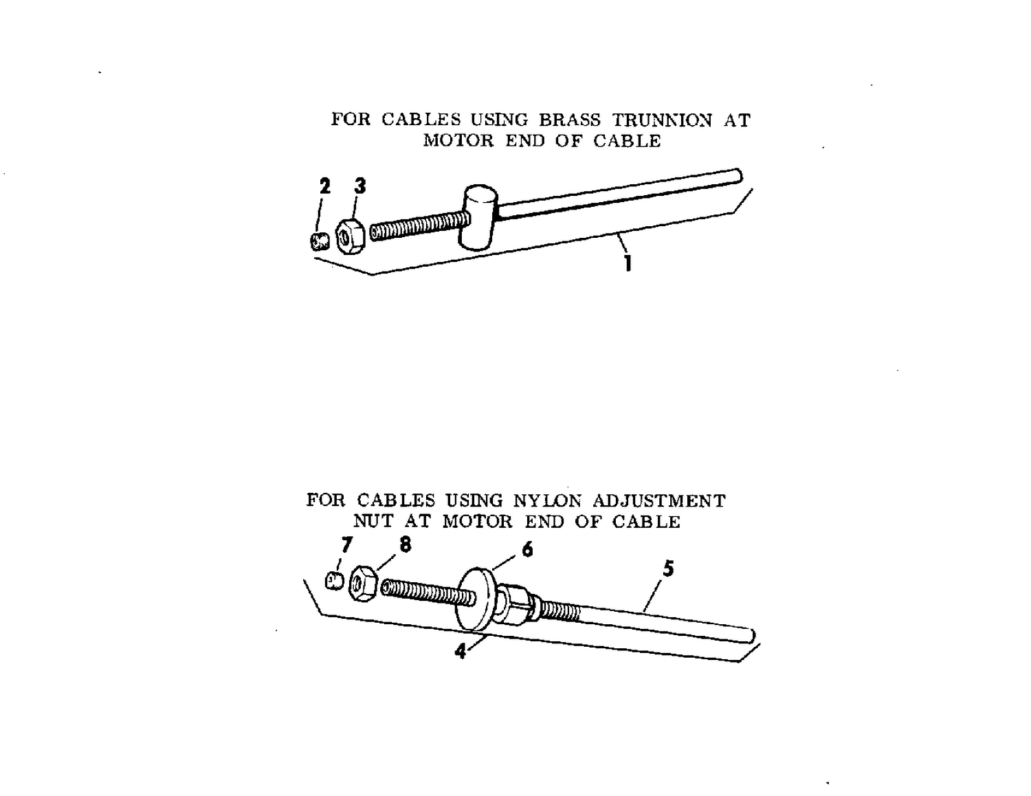 CONTROL CABLE REPAIR KITS