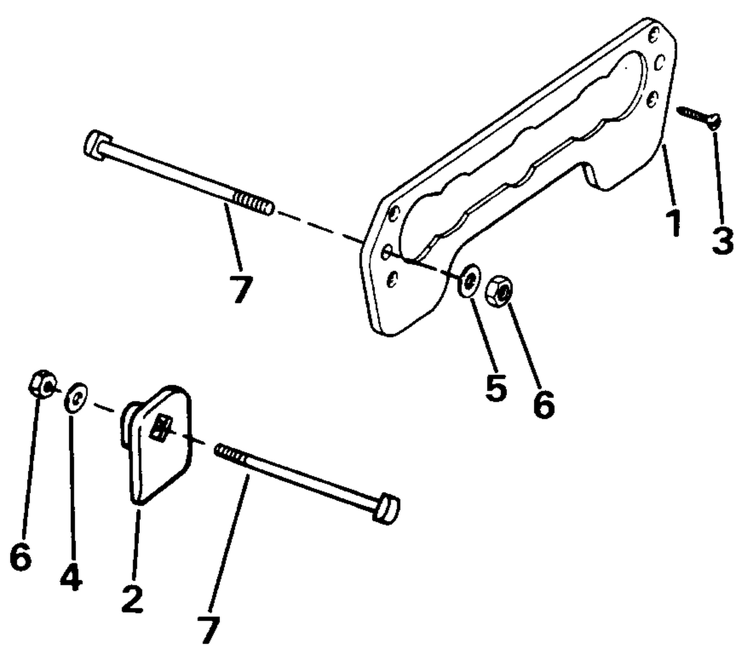 TRANSOM PLATE KIT - 3 THRU 55